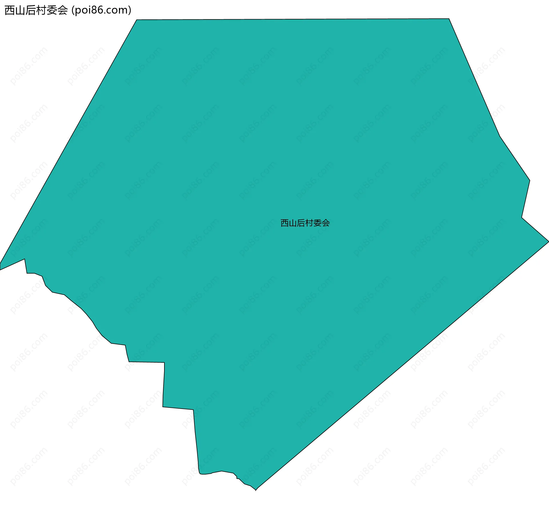 西山后村委会边界地图