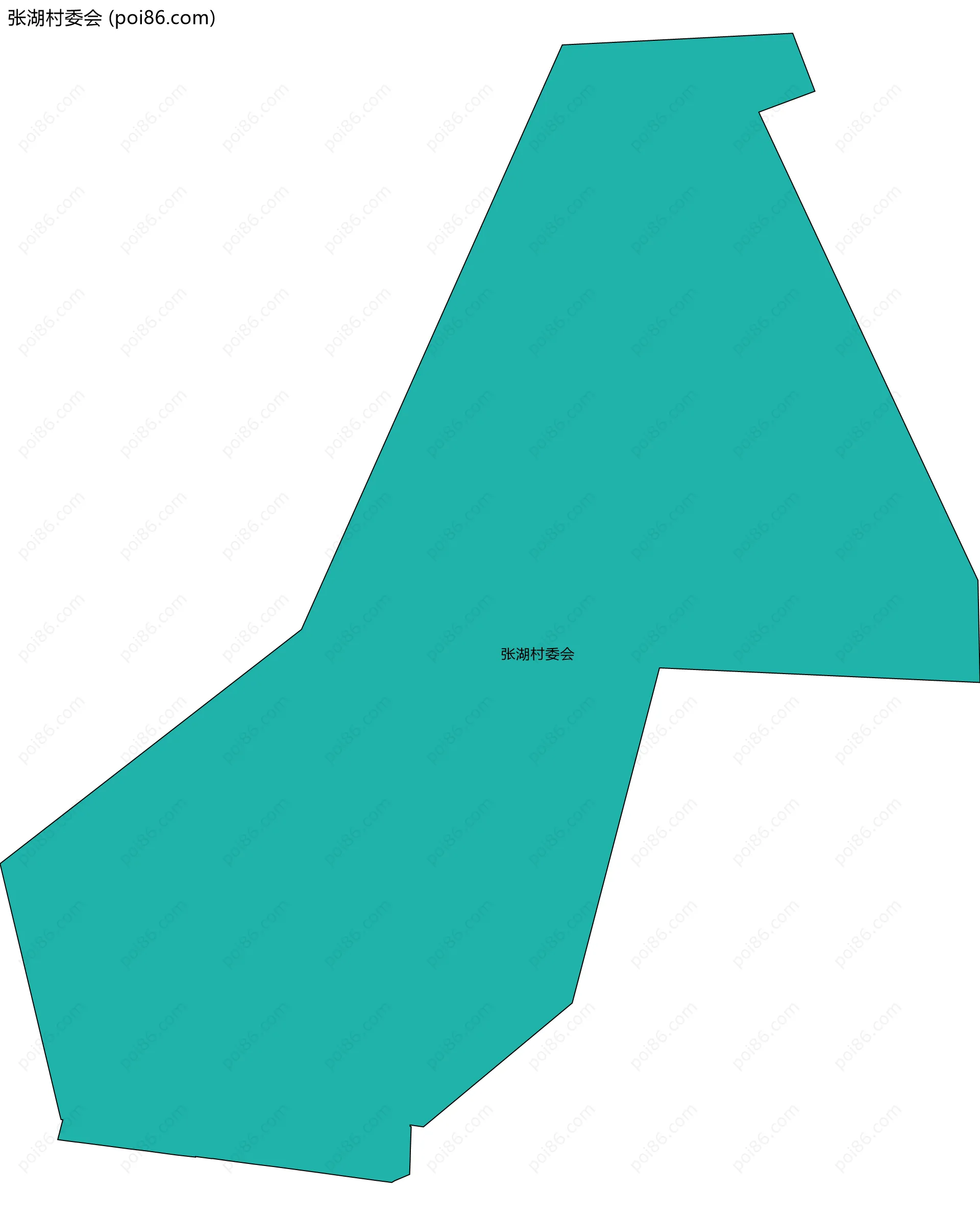 张湖村委会边界地图