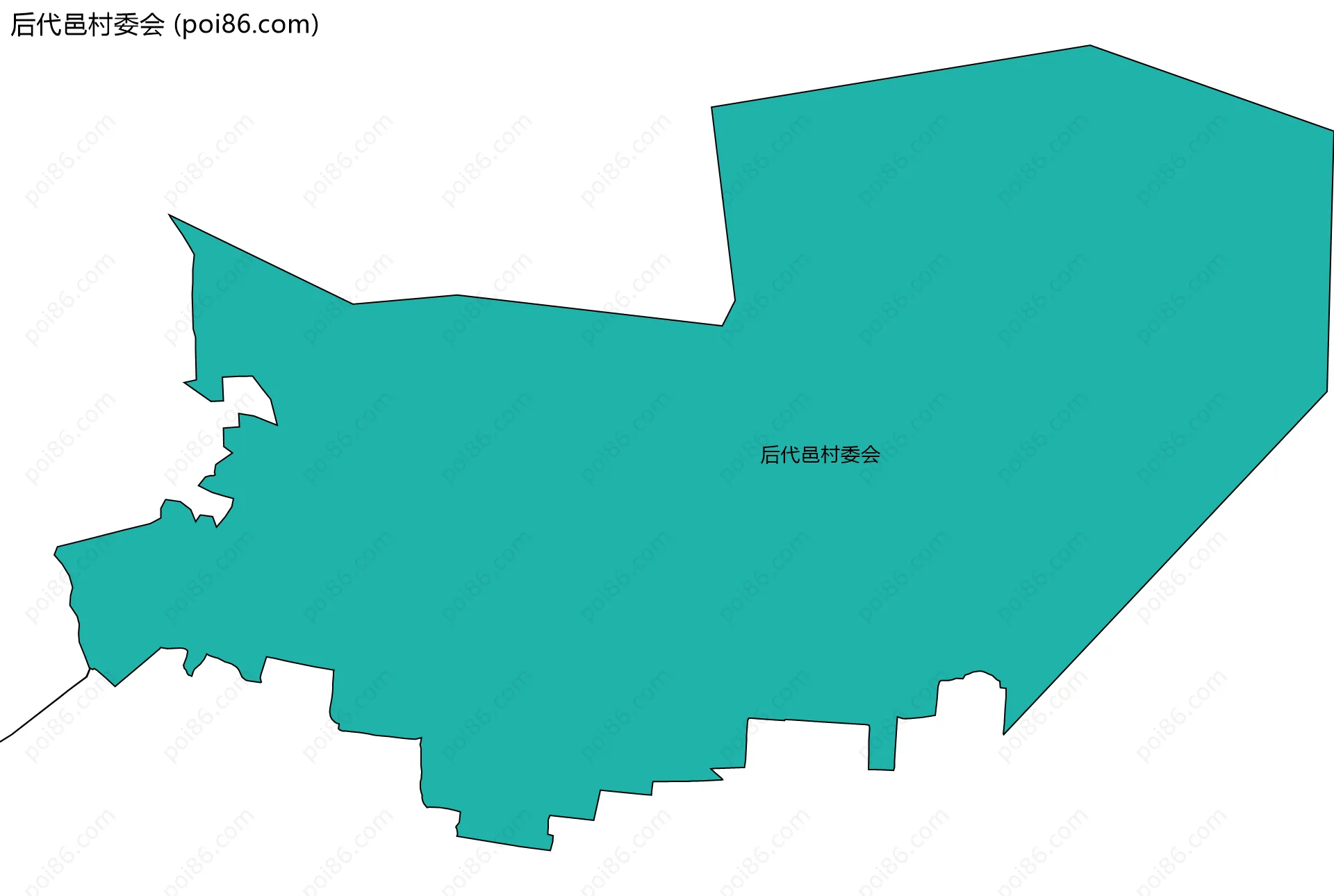 后代邑村委会边界地图