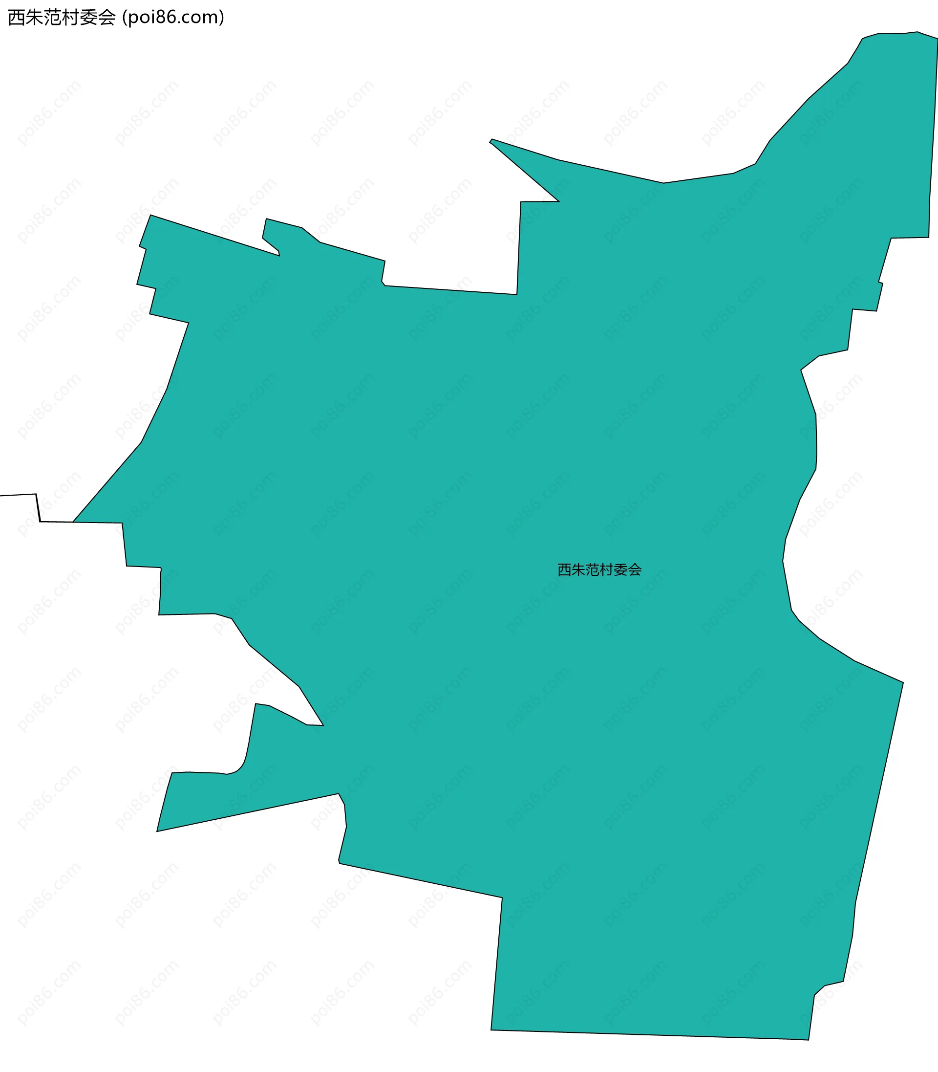 西朱范村委会边界地图