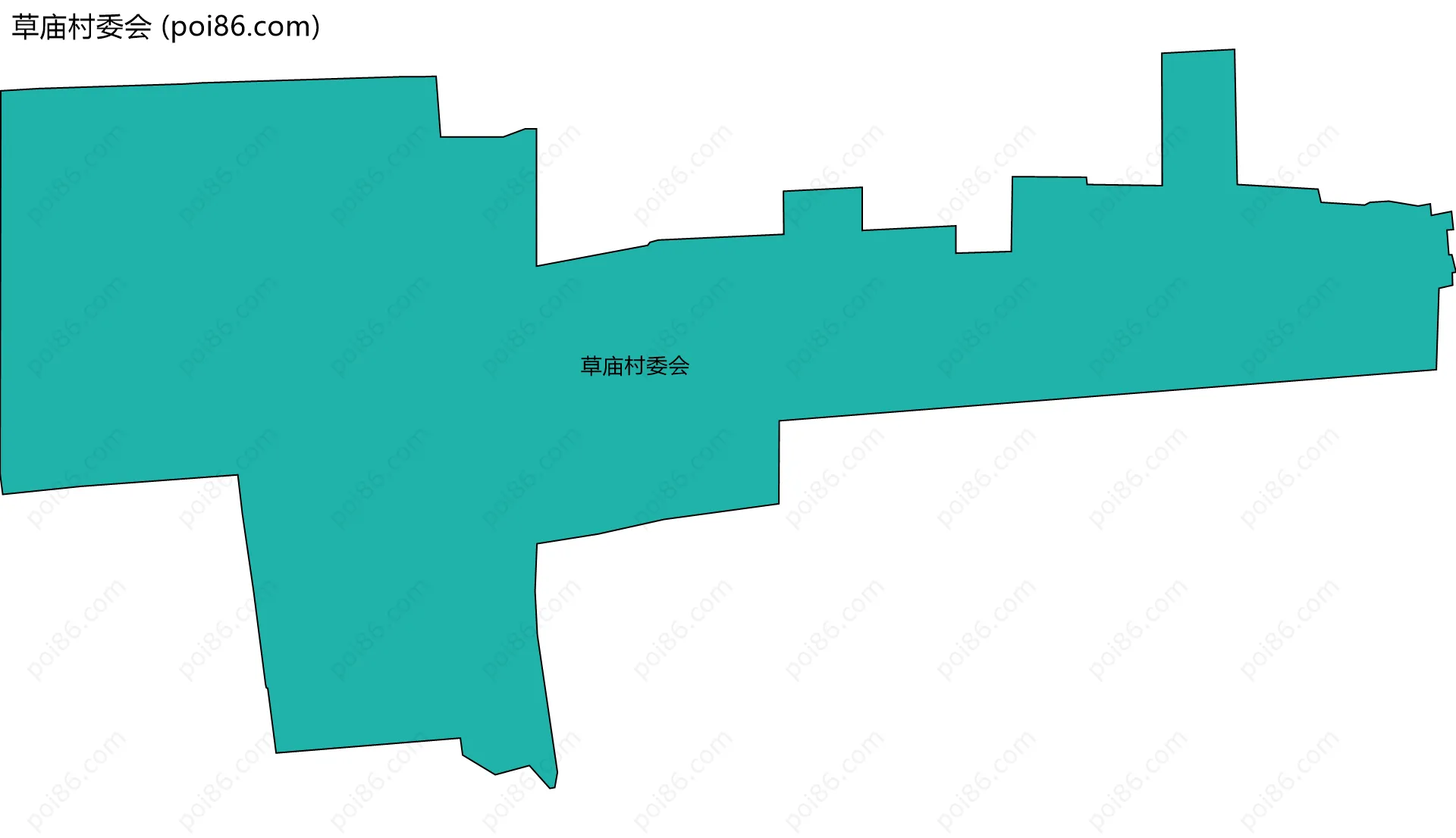 草庙村委会边界地图