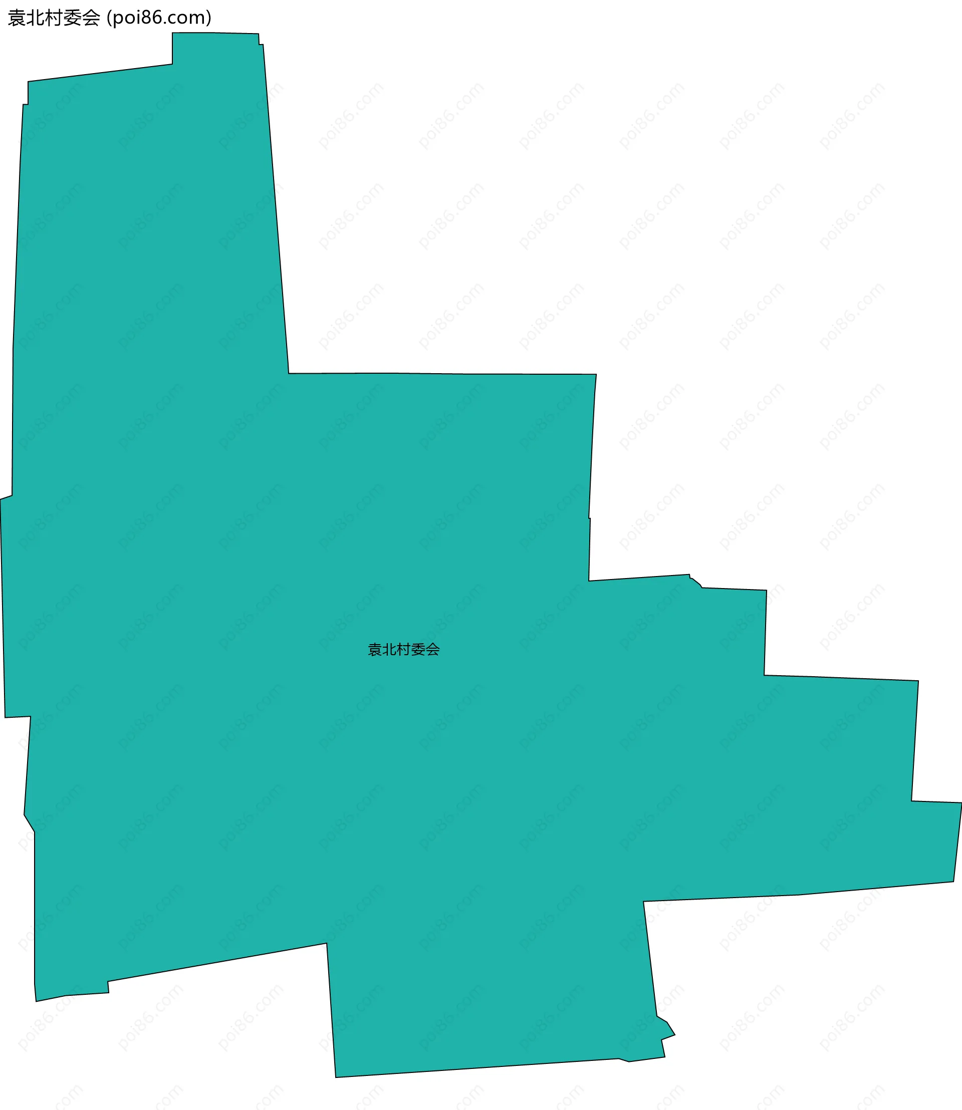 袁北村委会边界地图