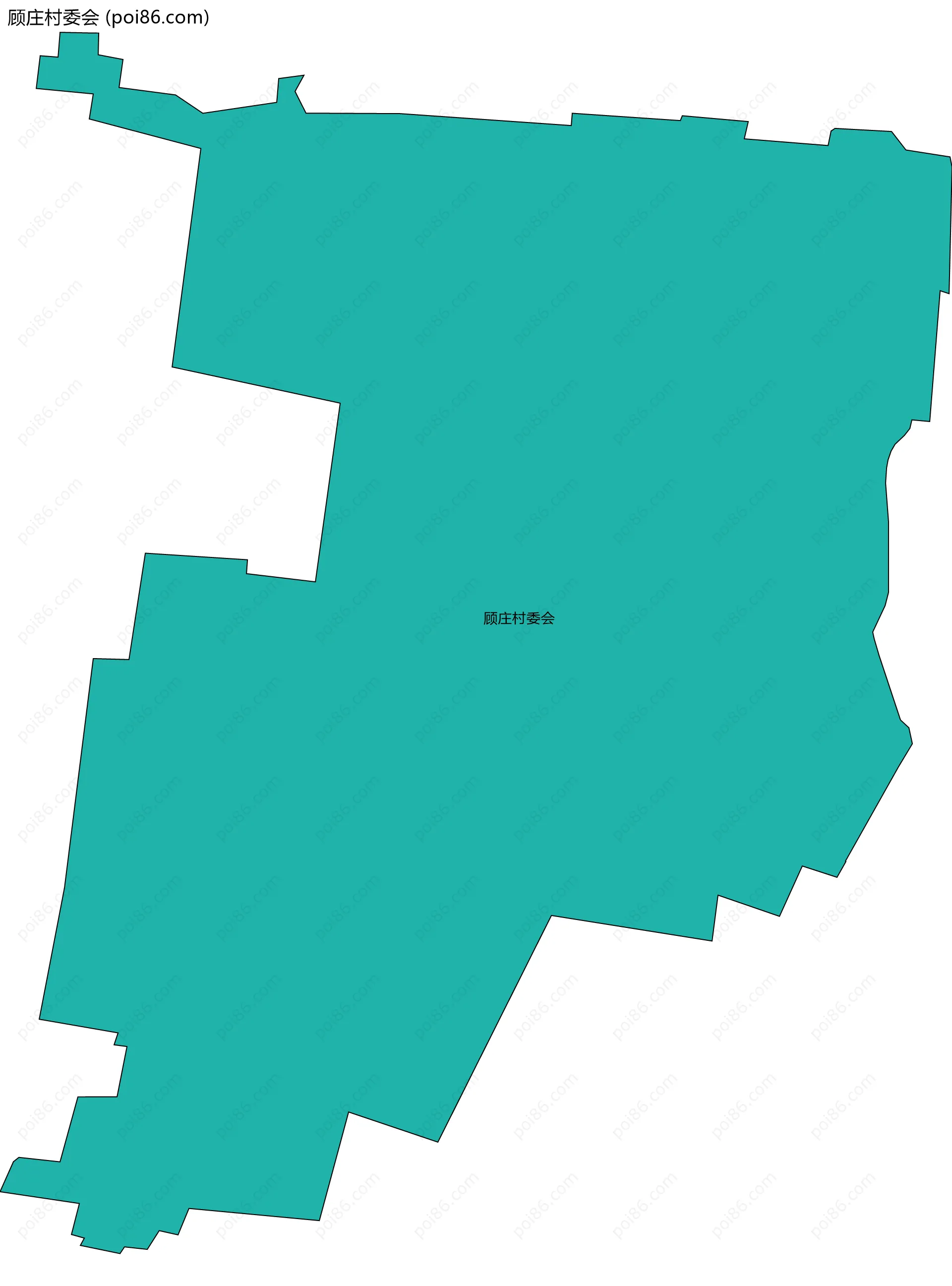 顾庄村委会边界地图