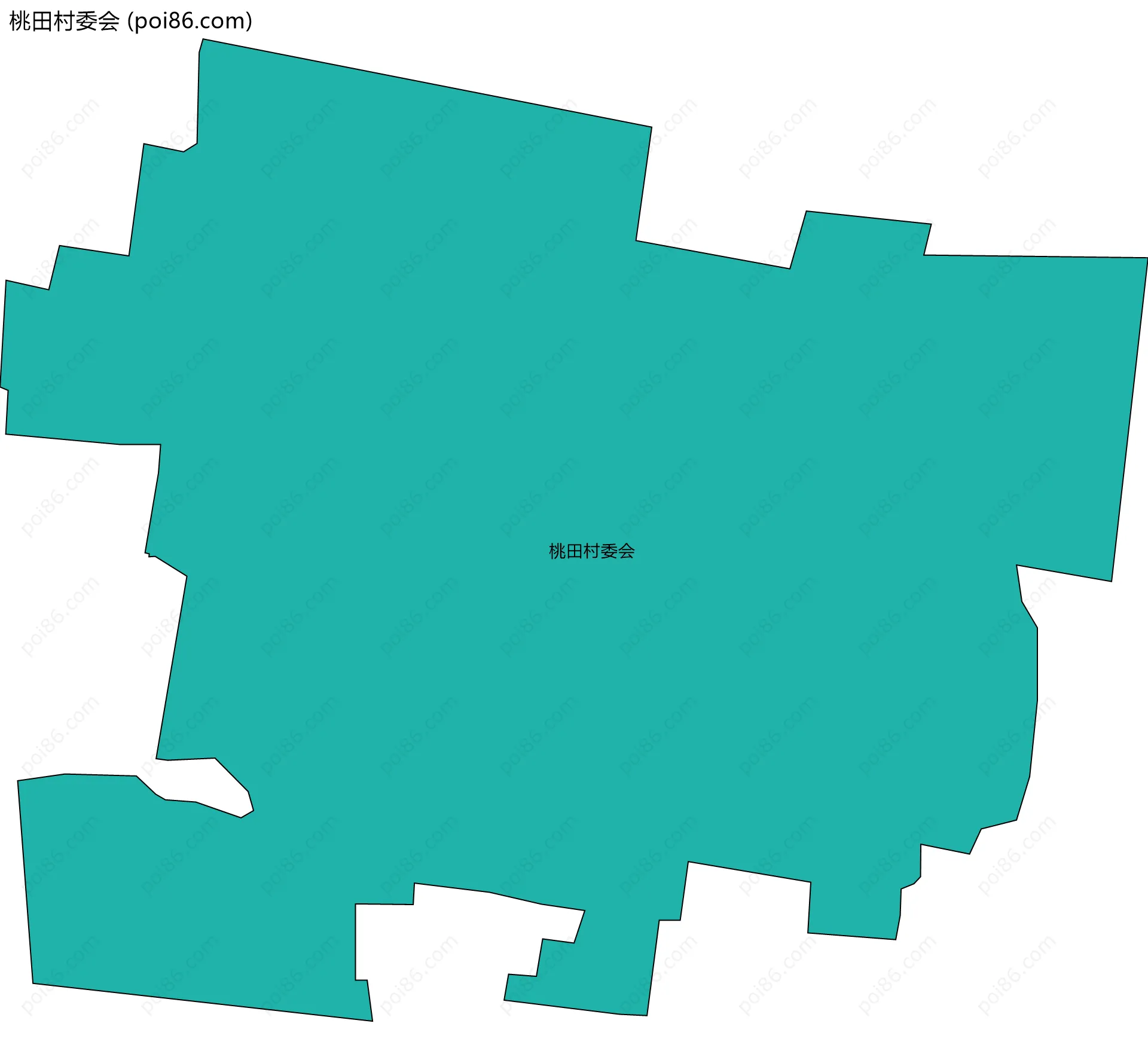 桃田村委会边界地图