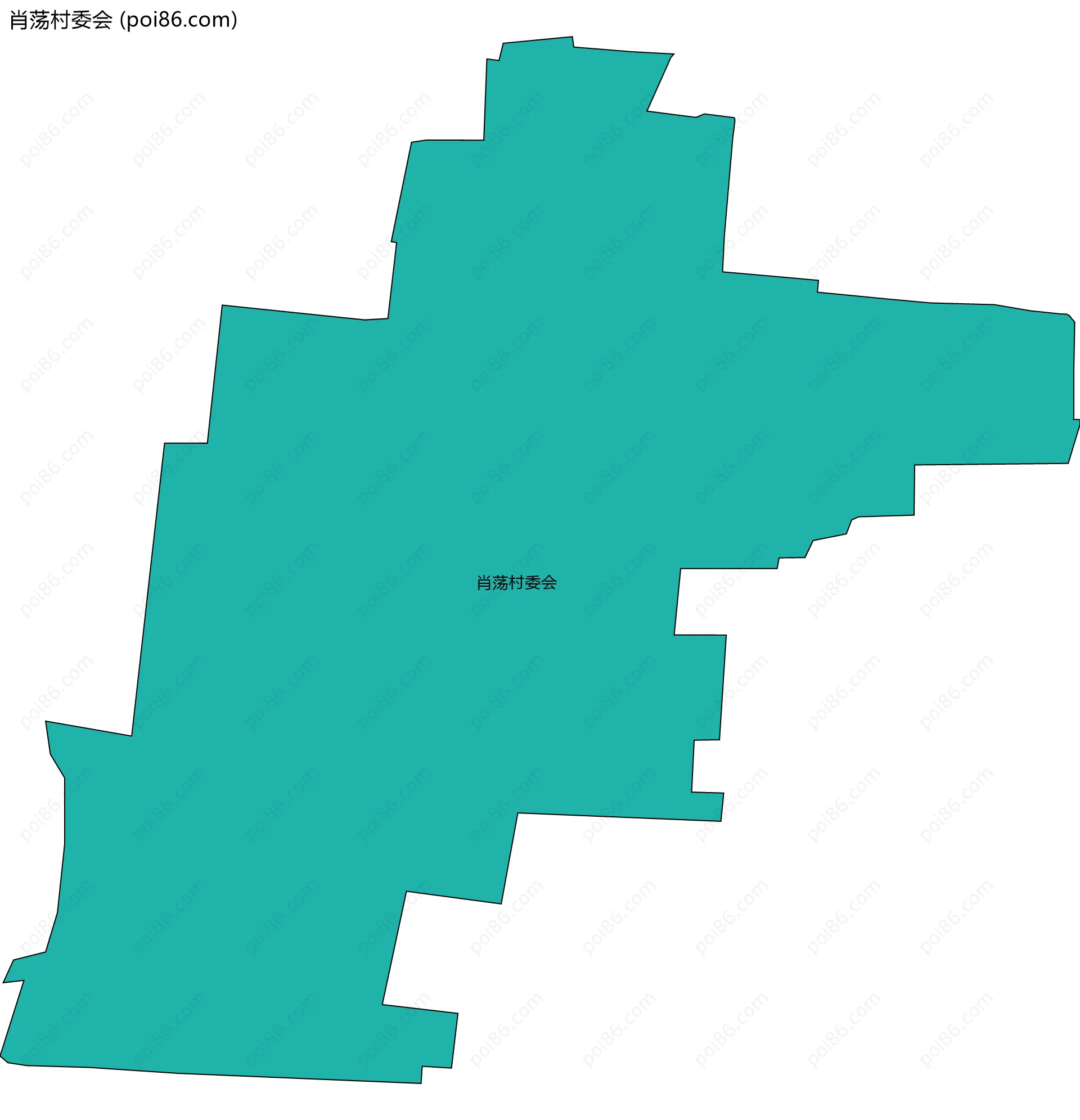 肖荡村委会边界地图