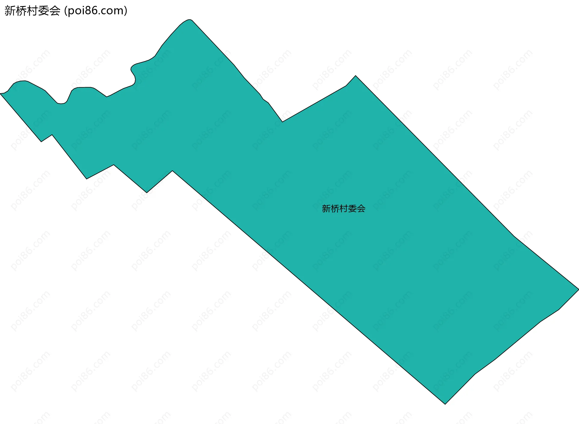 新桥村委会边界地图