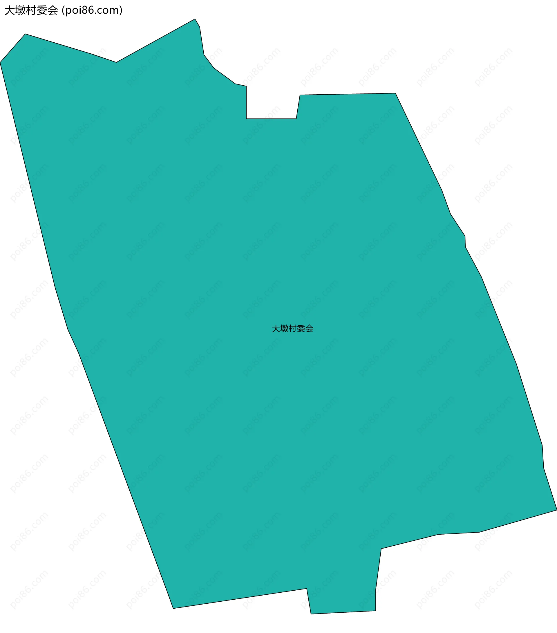 大墩村委会边界地图