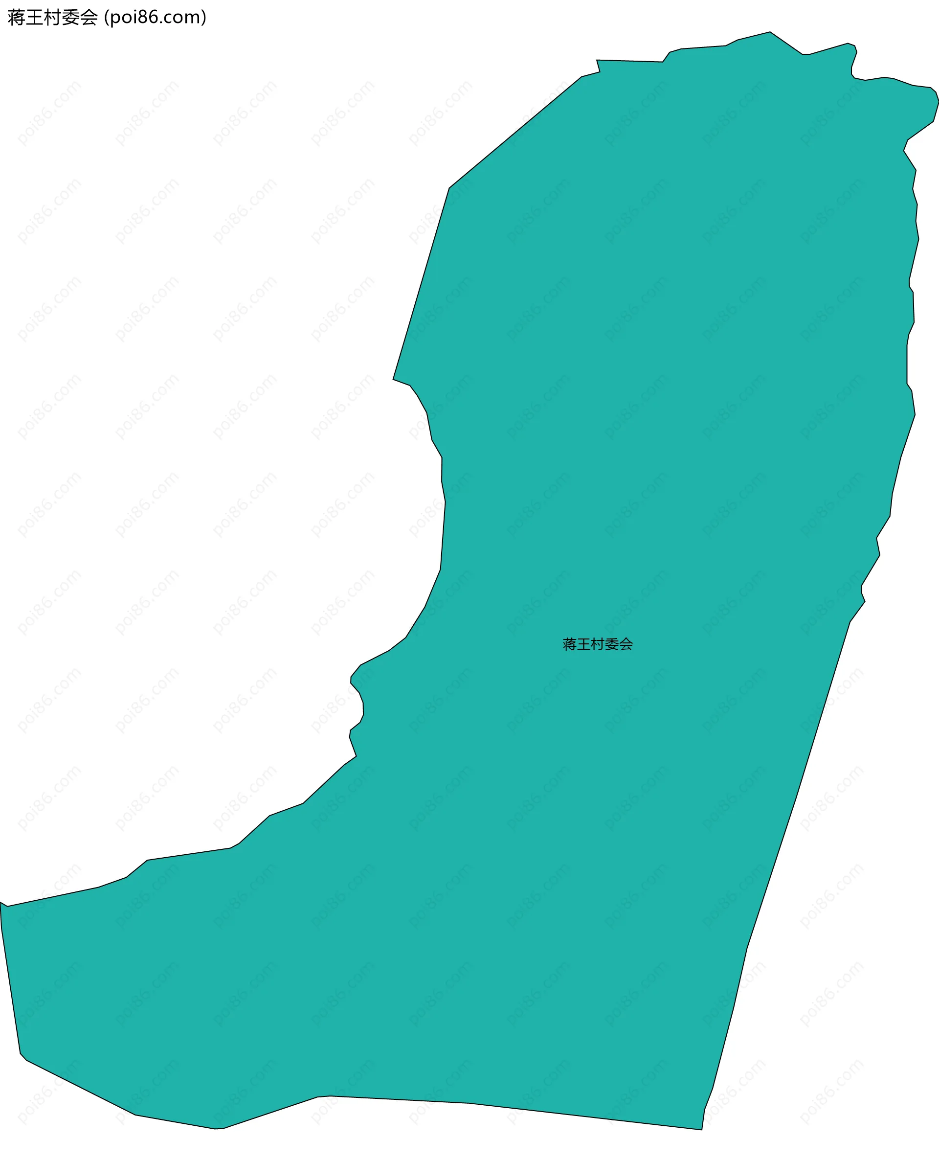 蒋王村委会边界地图