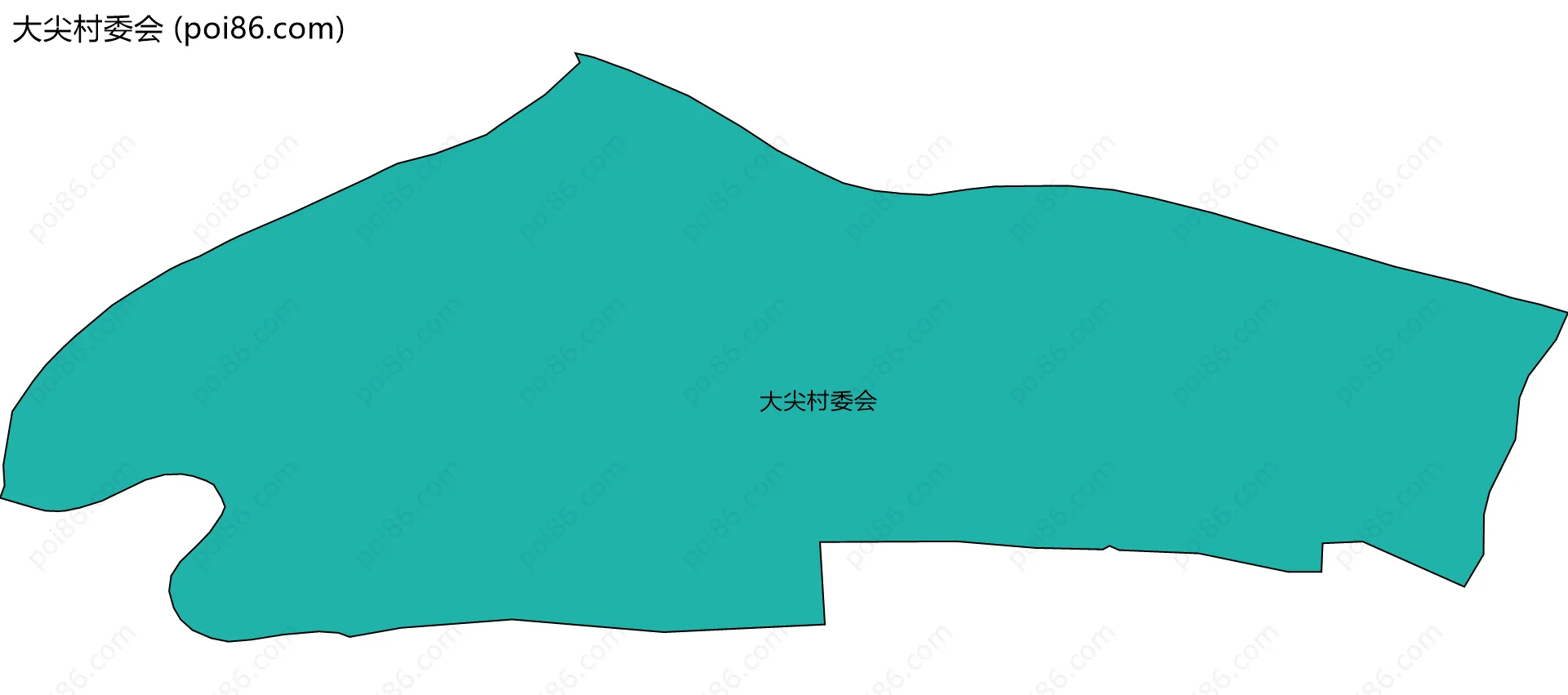 大尖村委会边界地图