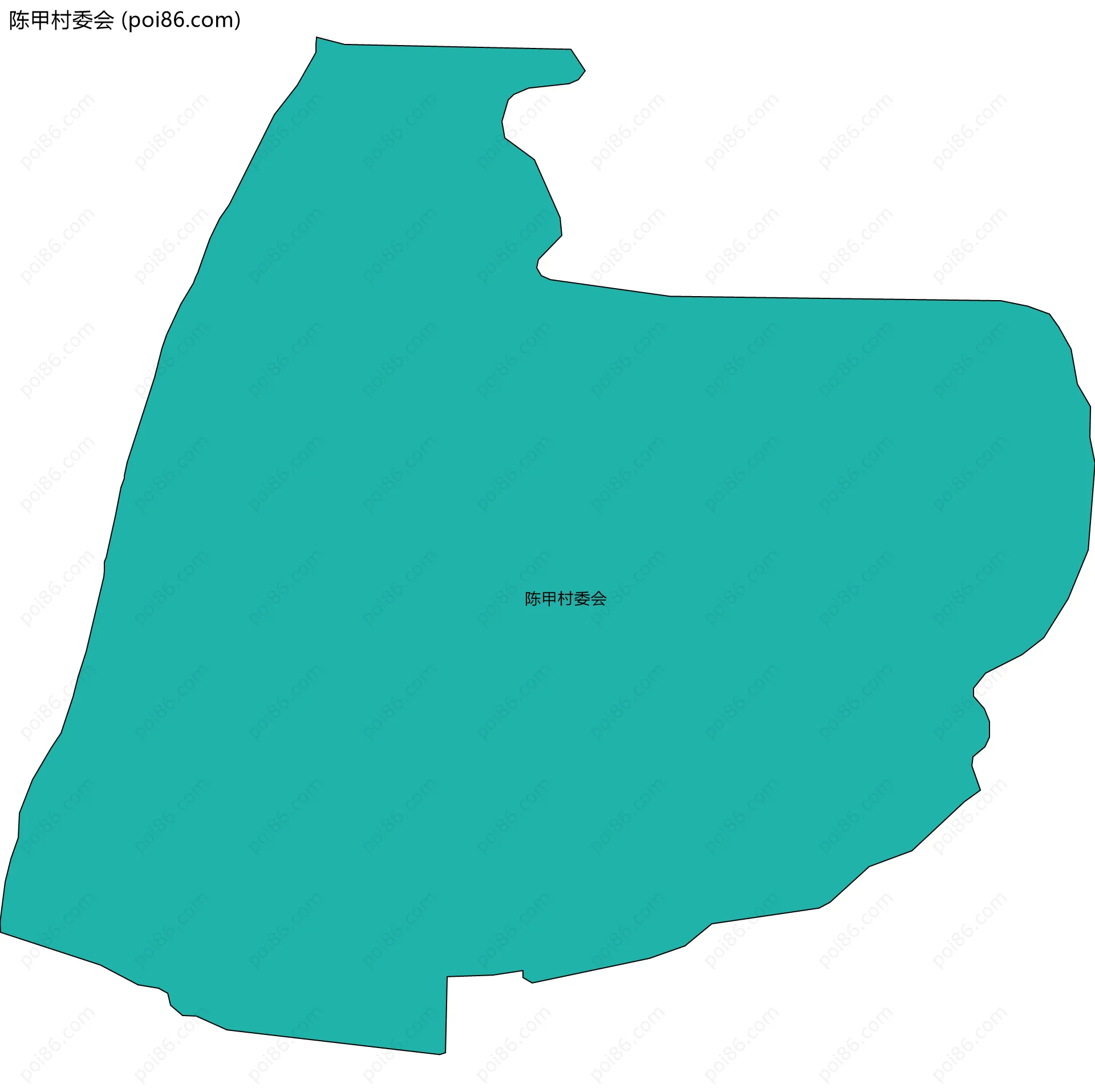陈甲村委会边界地图