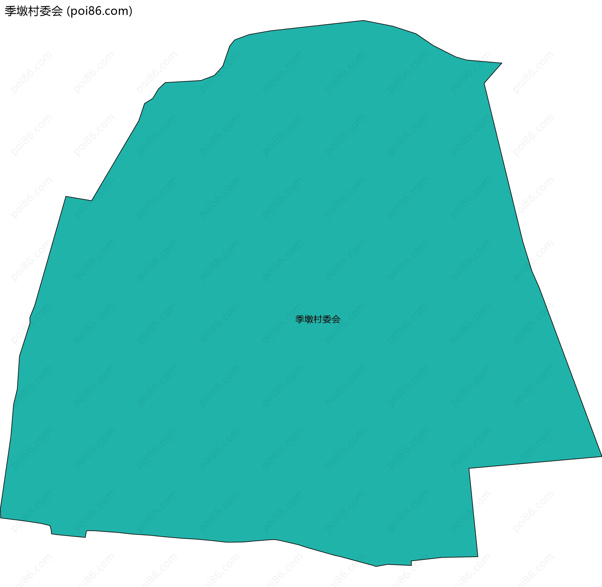 季墩村委会边界地图