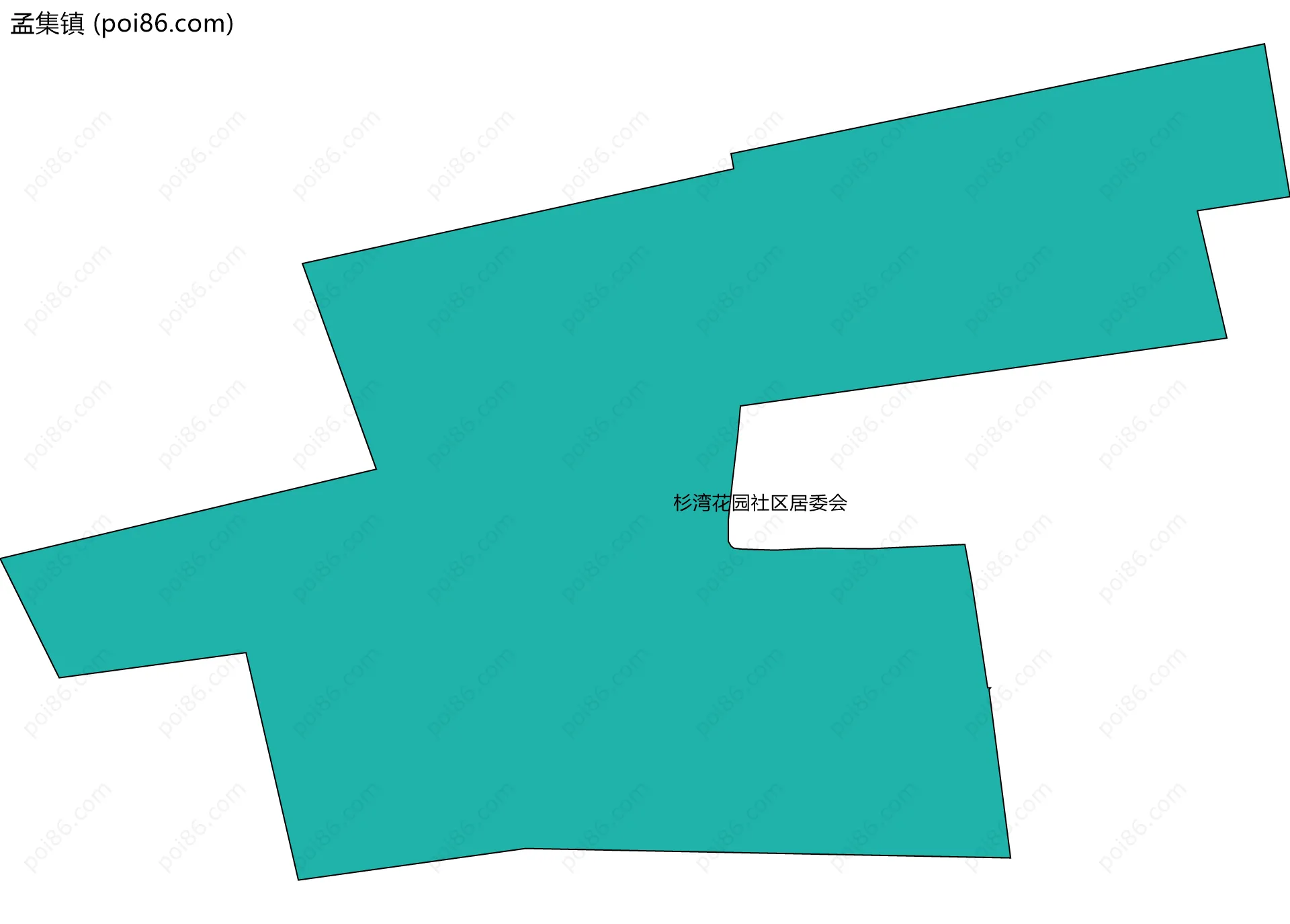 孟集镇边界地图(五级行政区划)