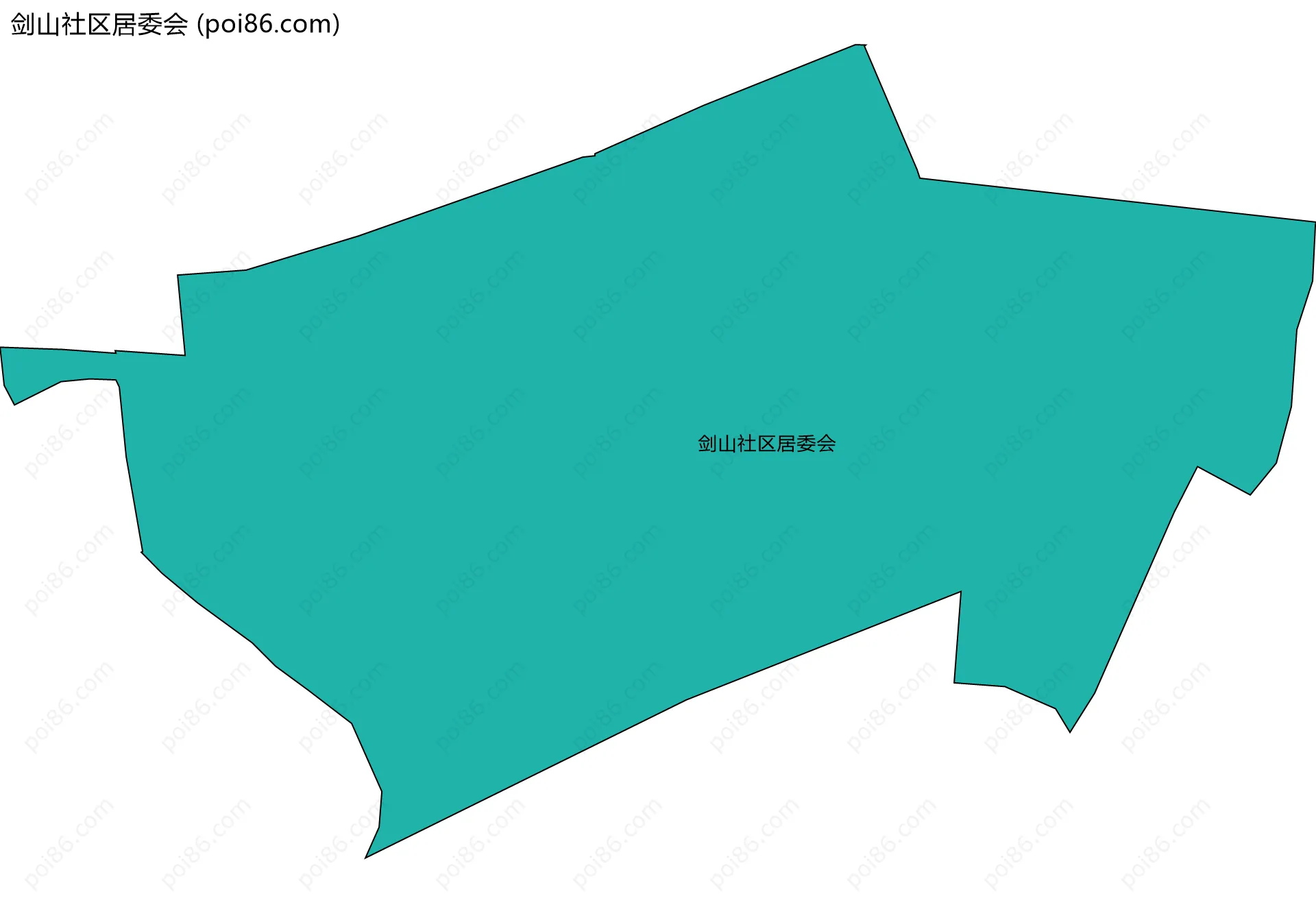 剑山社区居委会边界地图