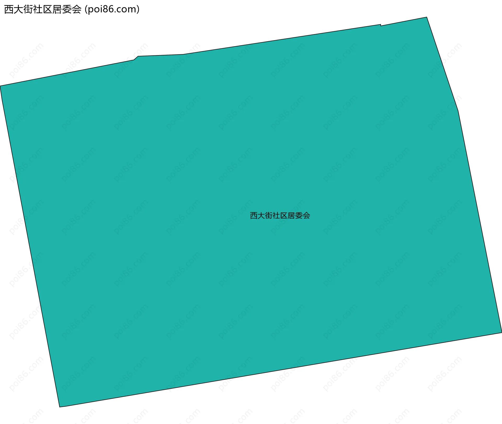 西大街社区居委会边界地图