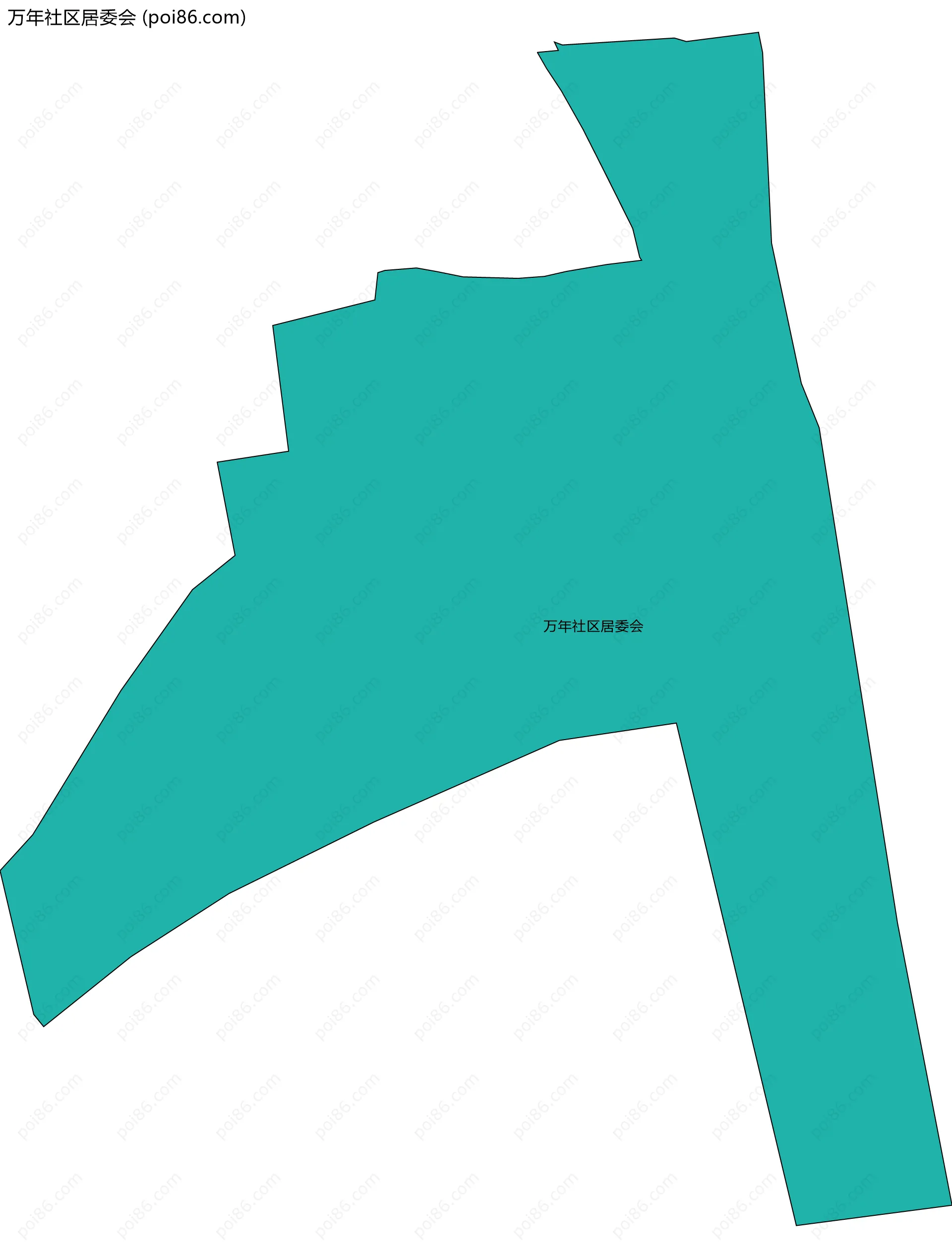 万年社区居委会边界地图