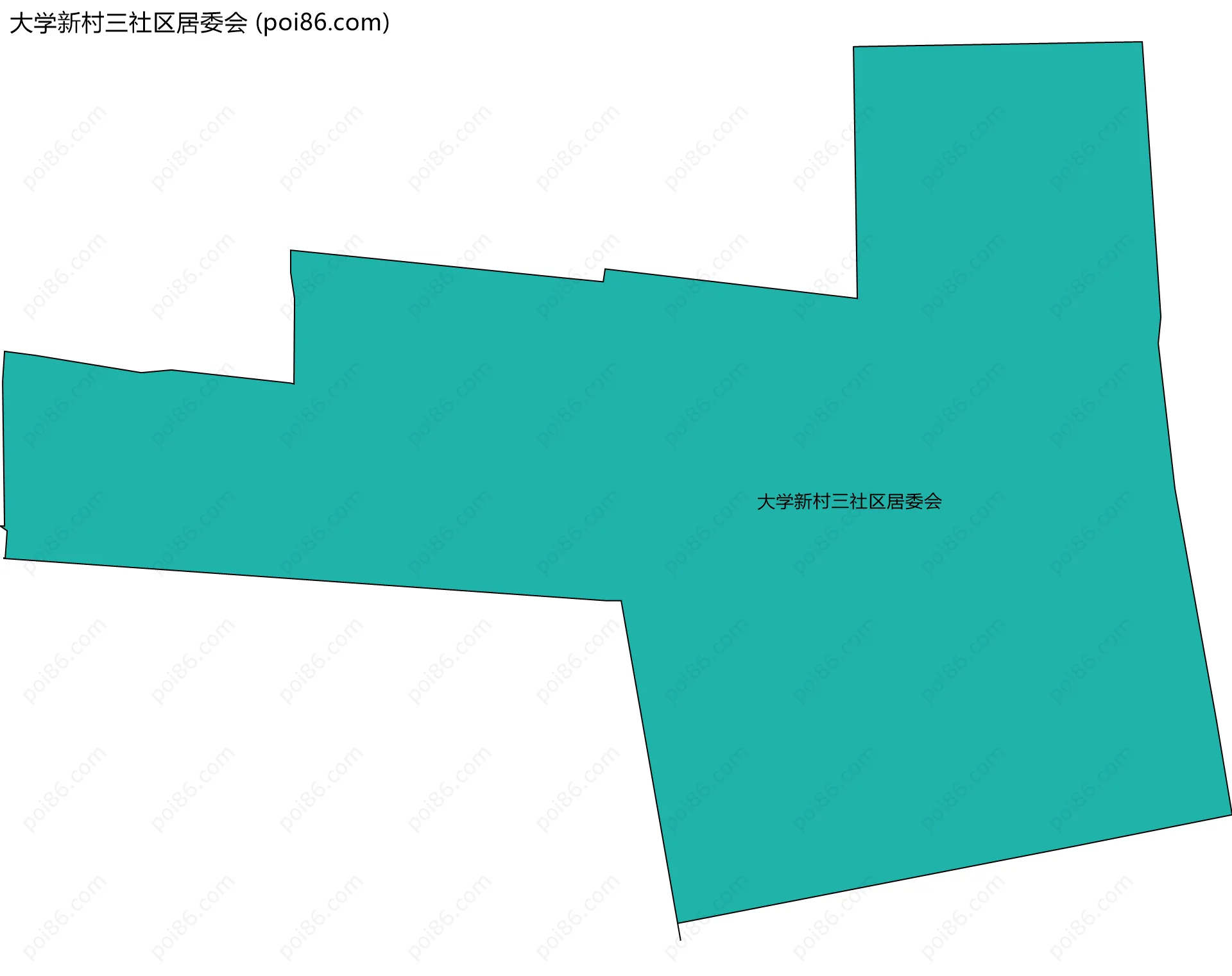 大学新村三社区居委会边界地图