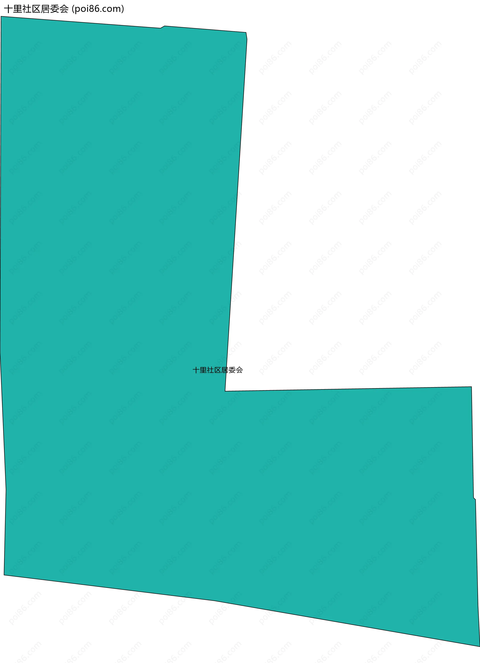 十里社区居委会边界地图