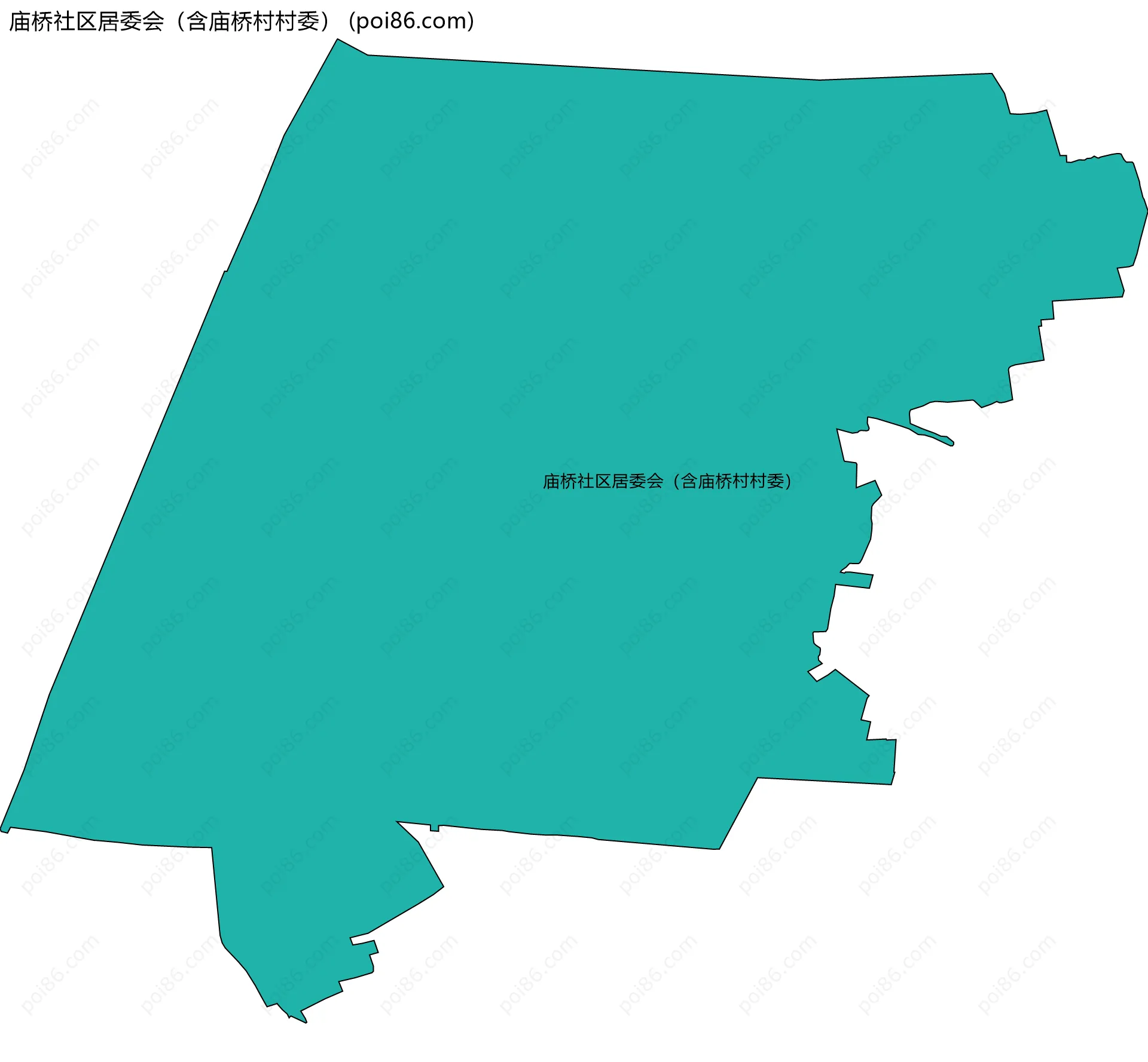 庙桥社区居委会（含庙桥村村委）边界地图