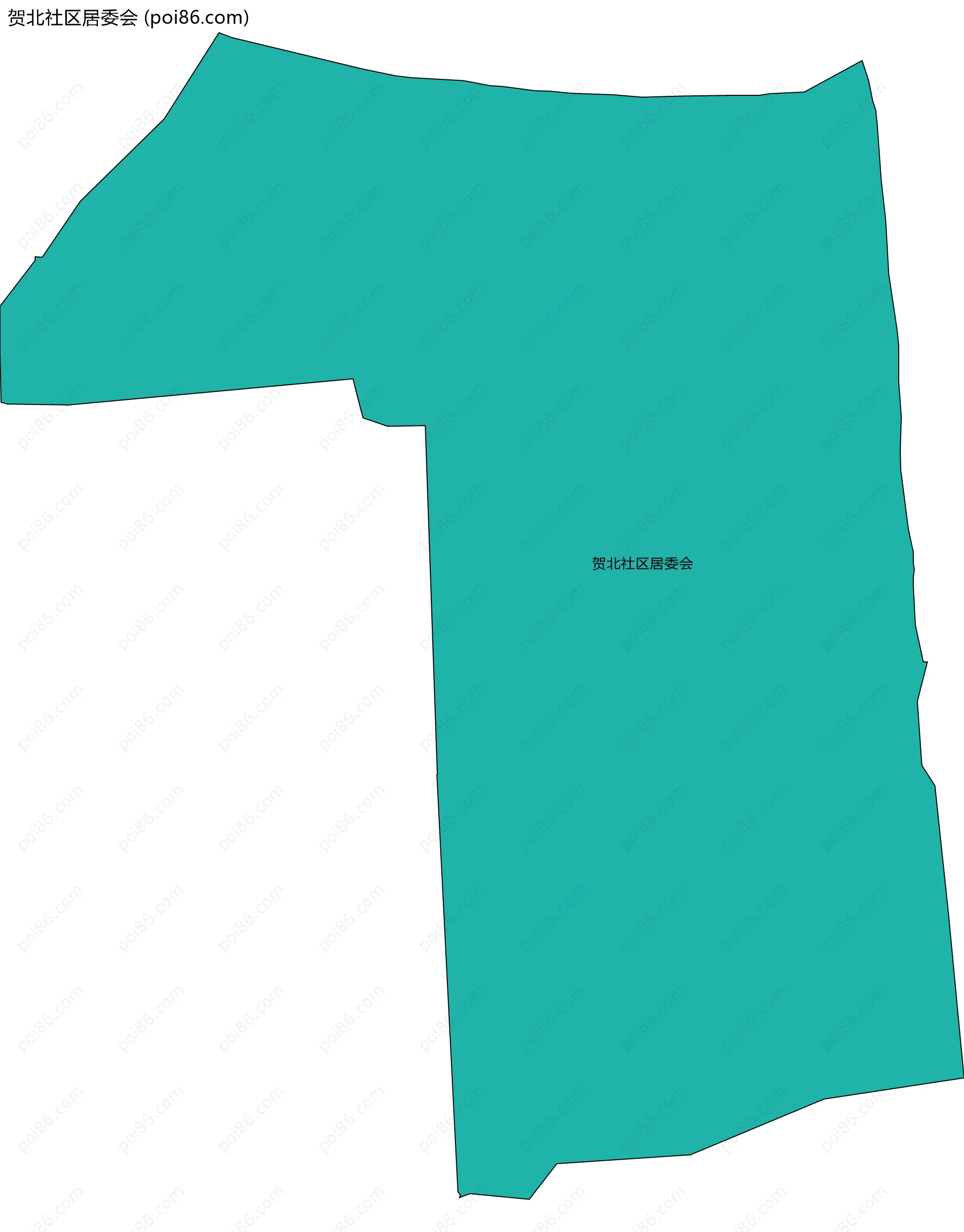 贺北社区居委会边界地图