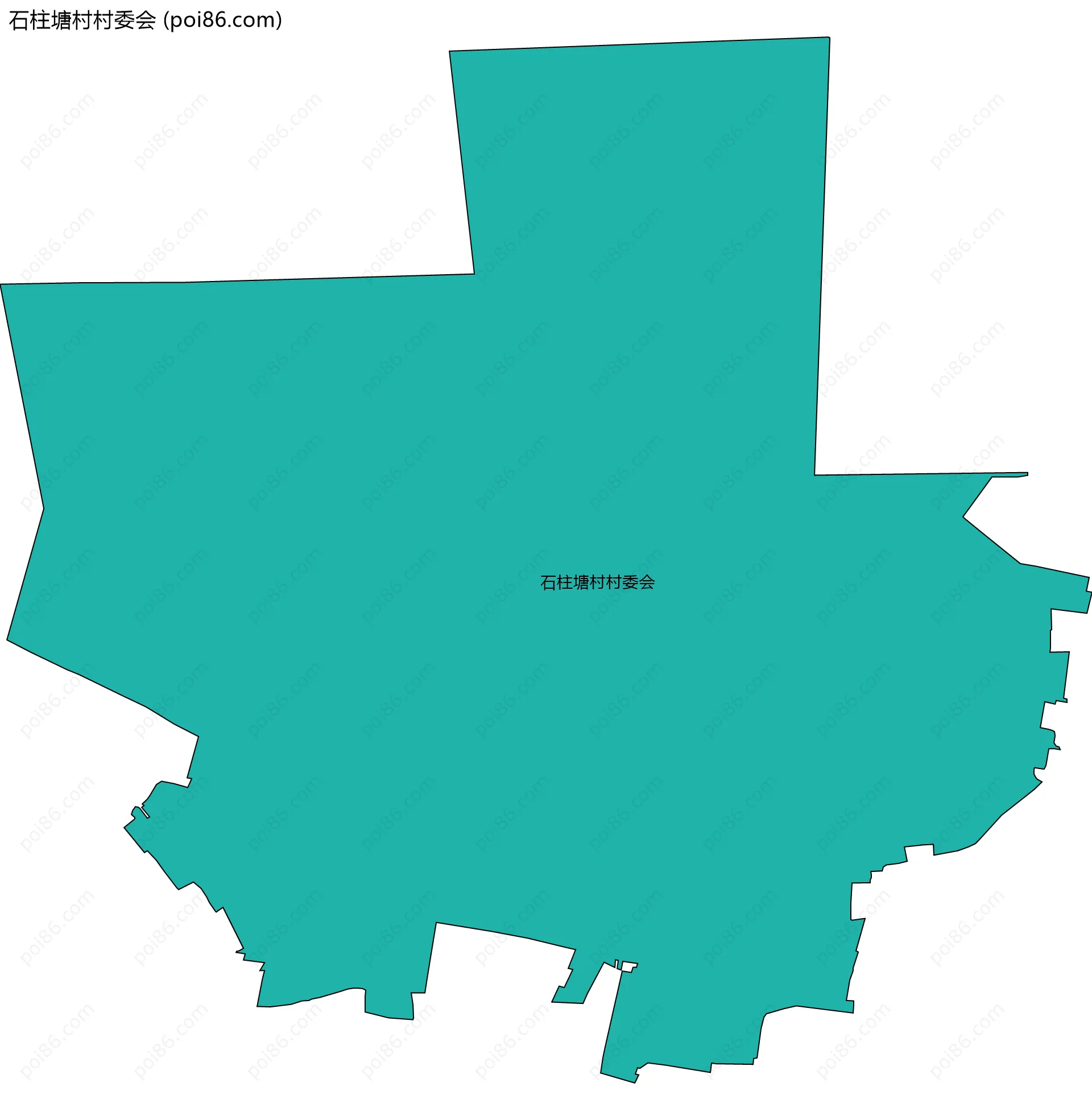石柱塘村村委会边界地图