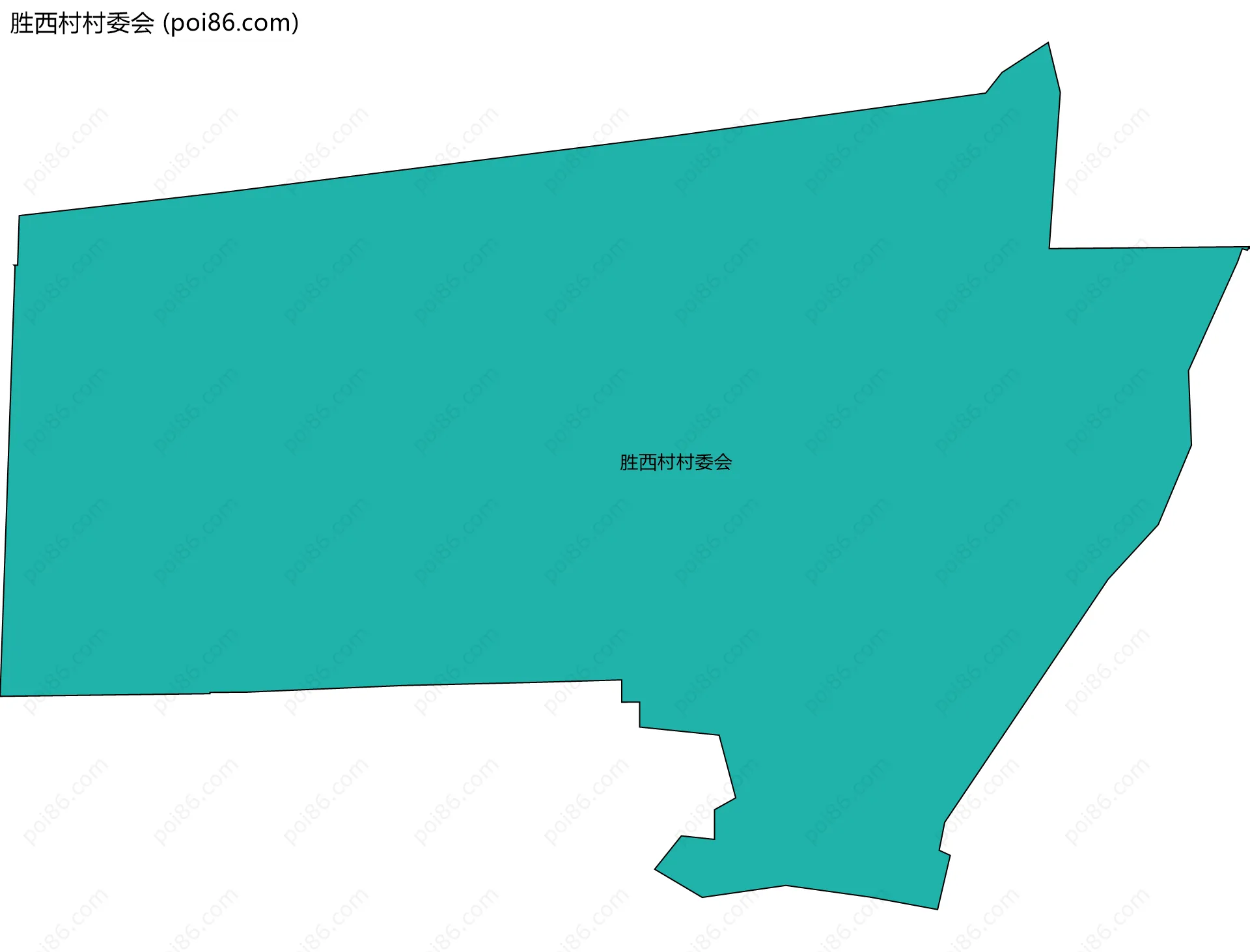 胜西村村委会边界地图