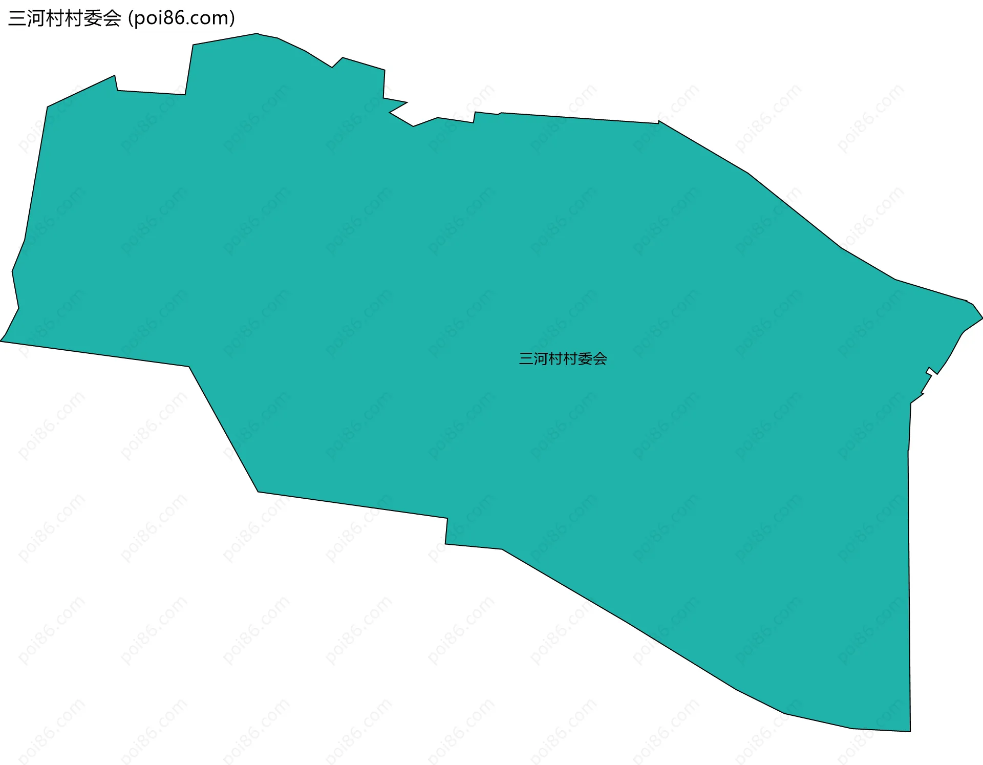 三河村村委会边界地图