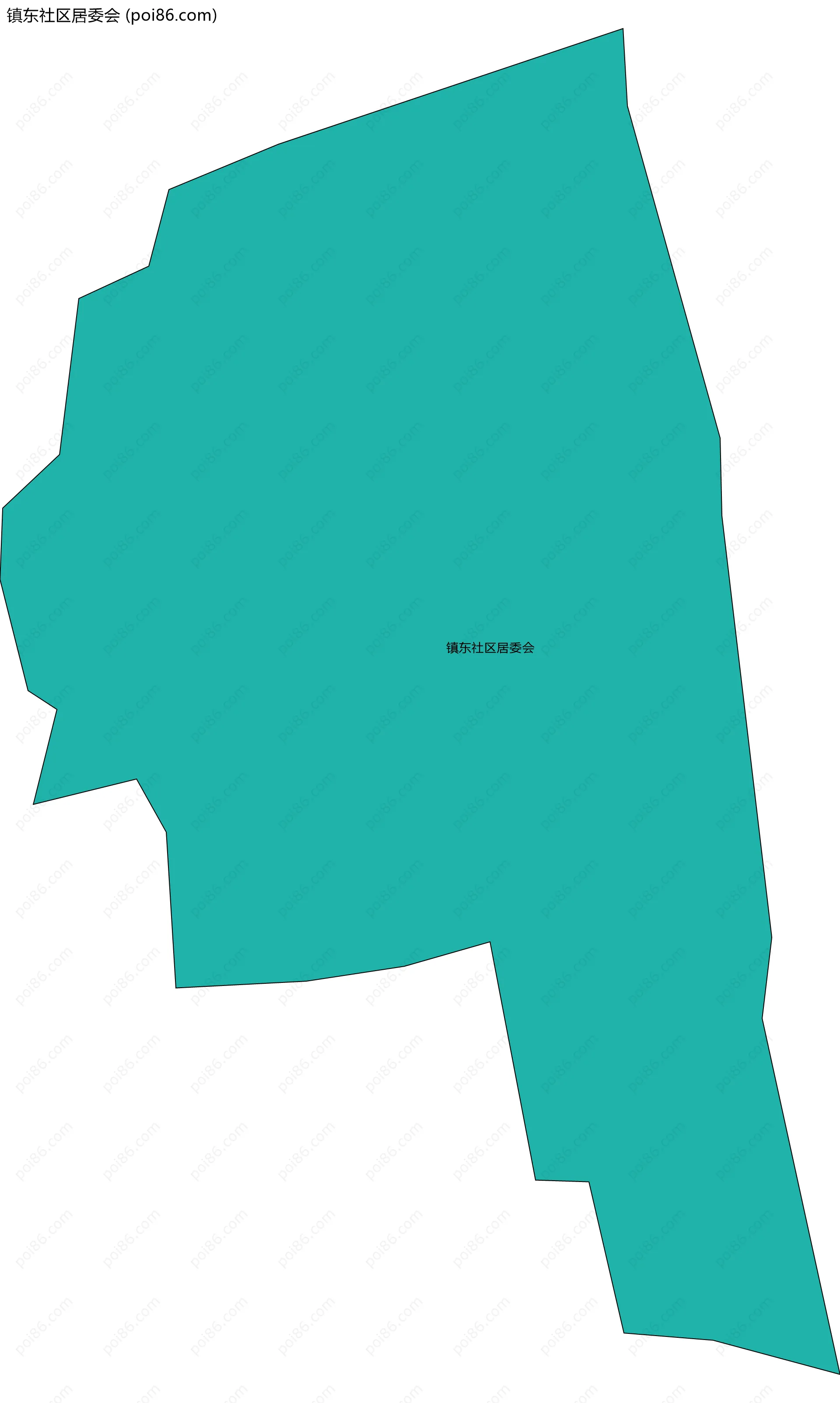 镇东社区居委会边界地图