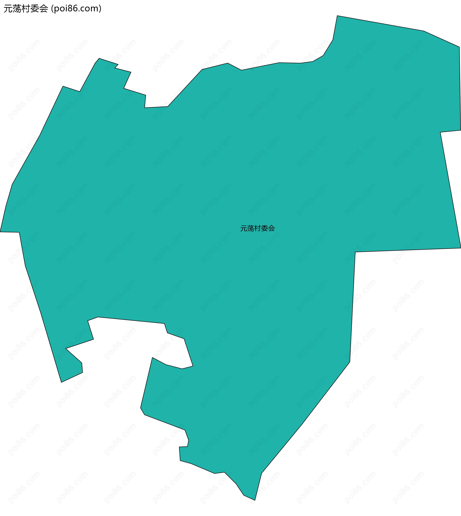 元荡村委会边界地图