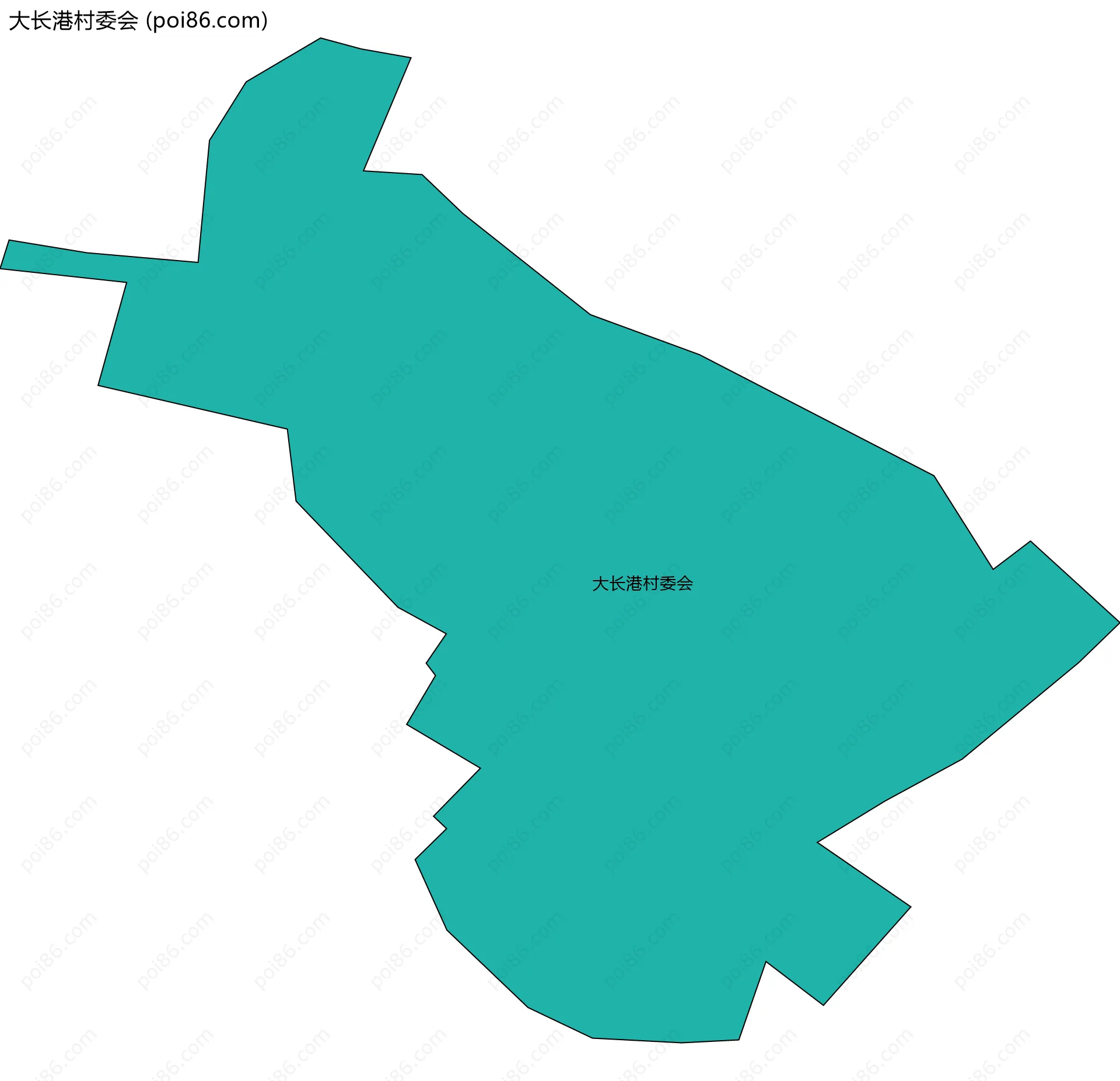 大长港村委会边界地图
