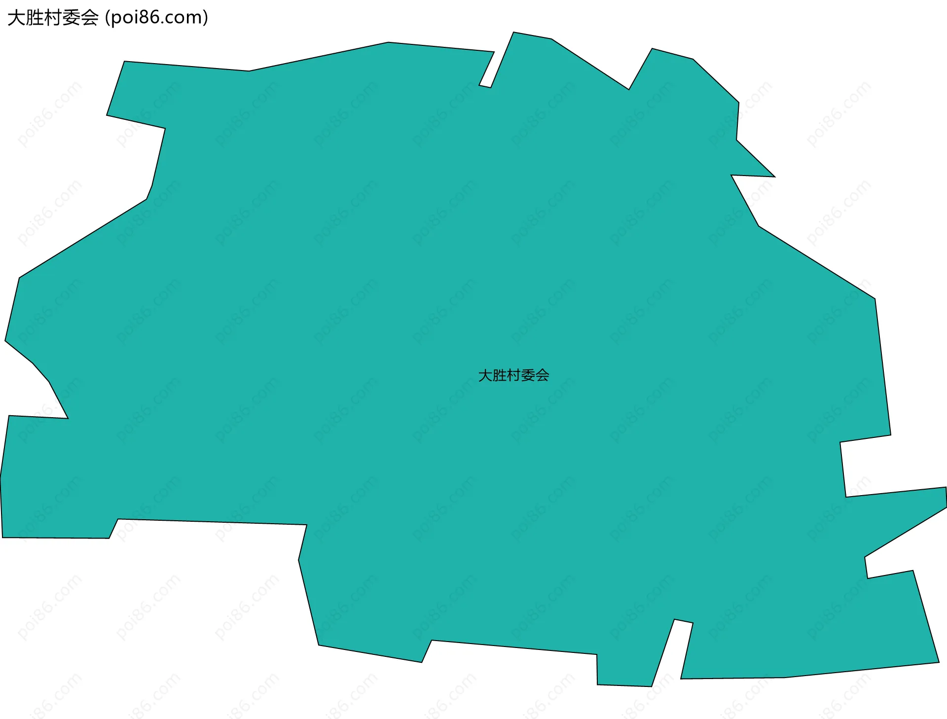 大胜村委会边界地图
