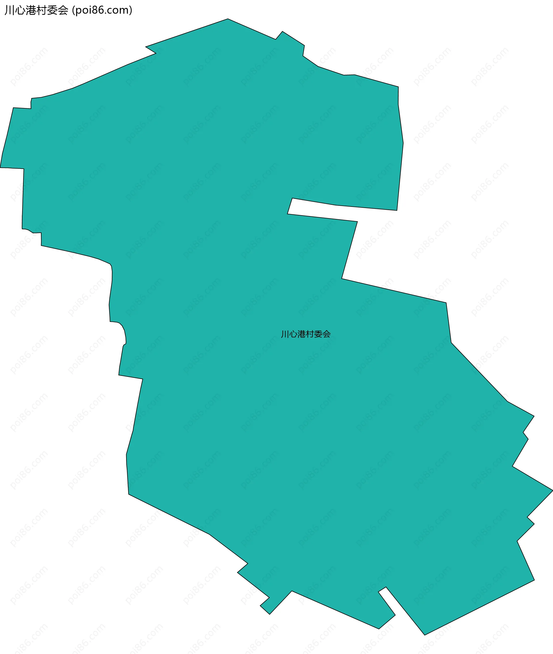 川心港村委会边界地图