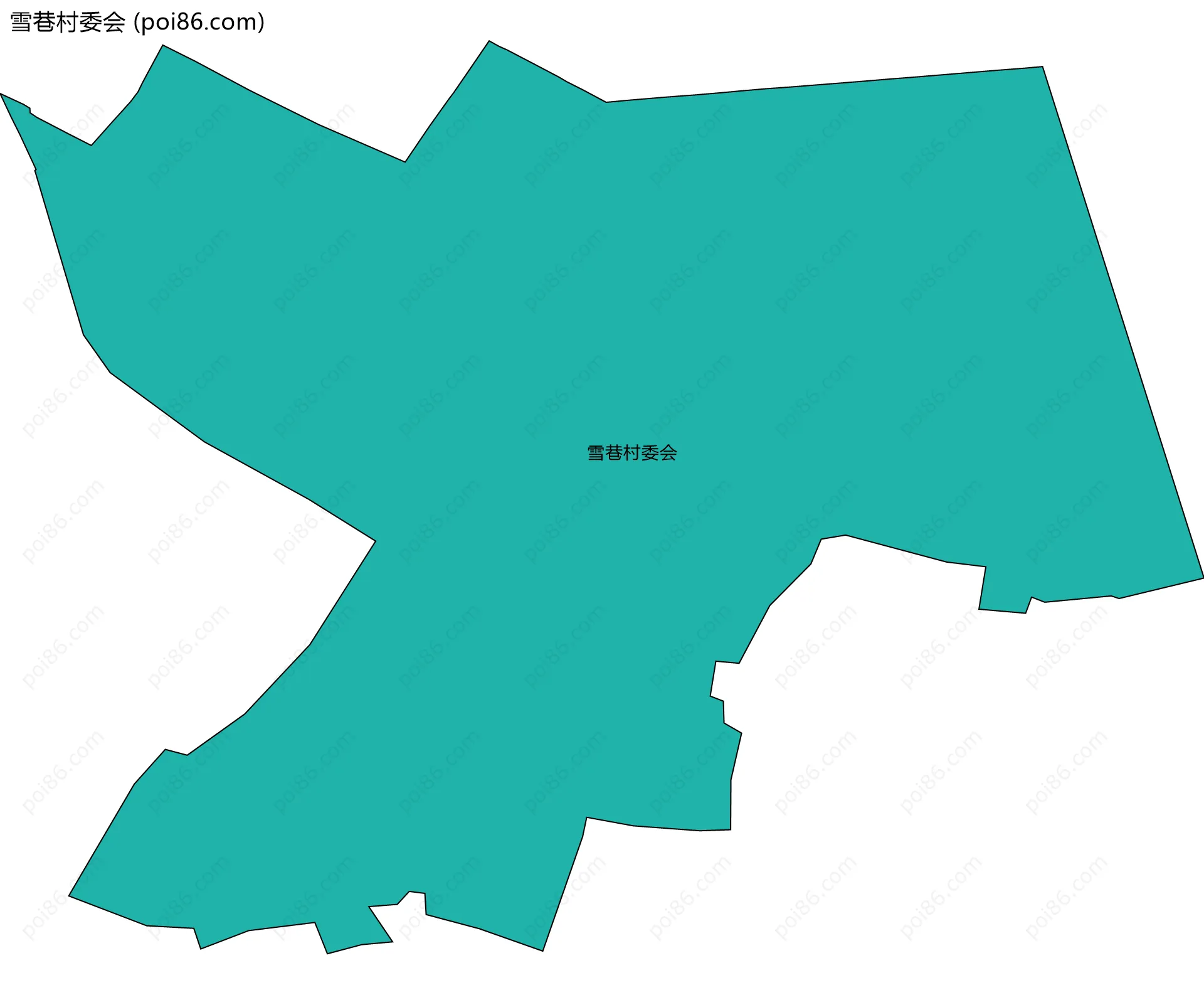 雪巷村委会边界地图