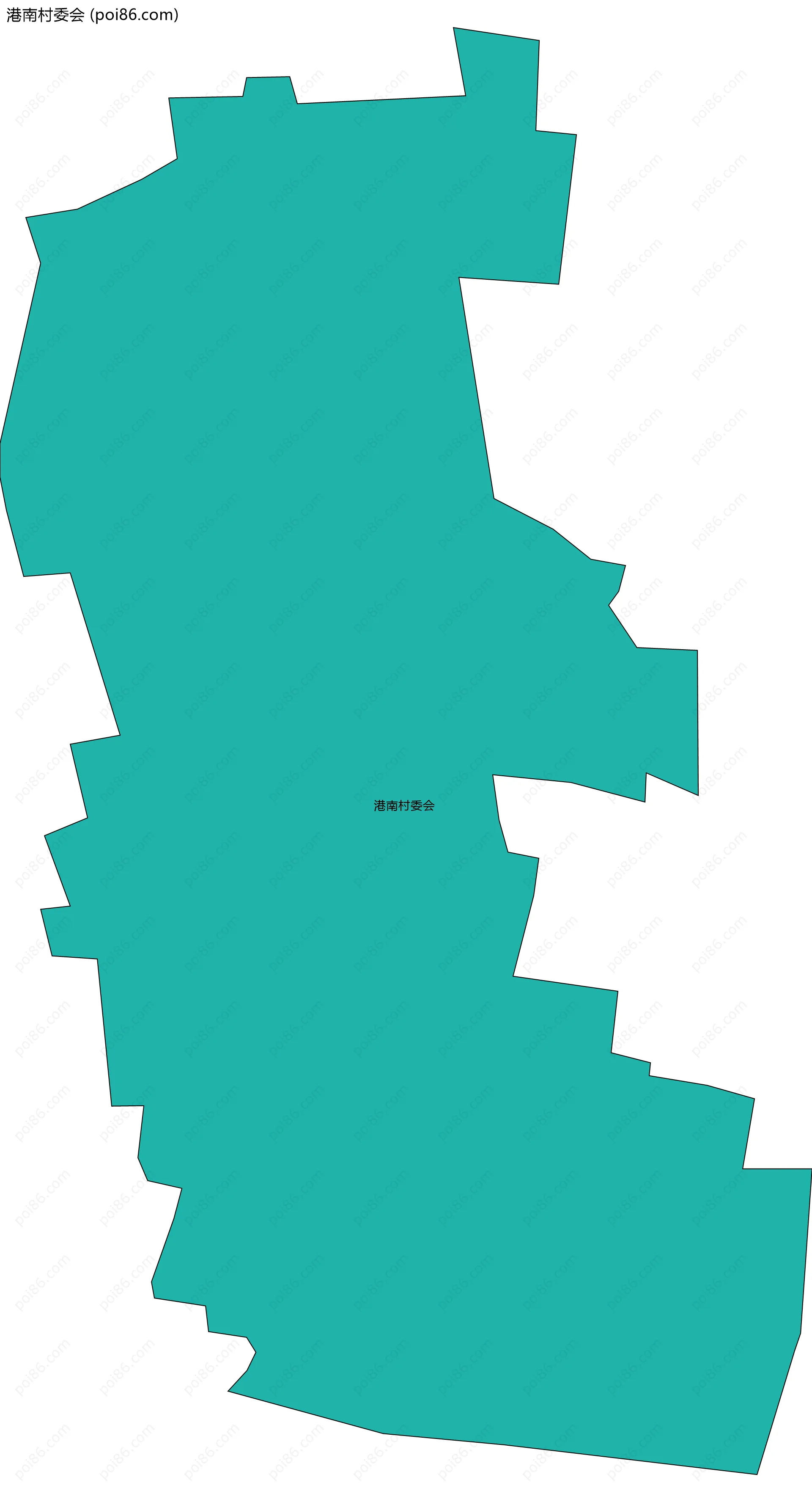 港南村委会边界地图