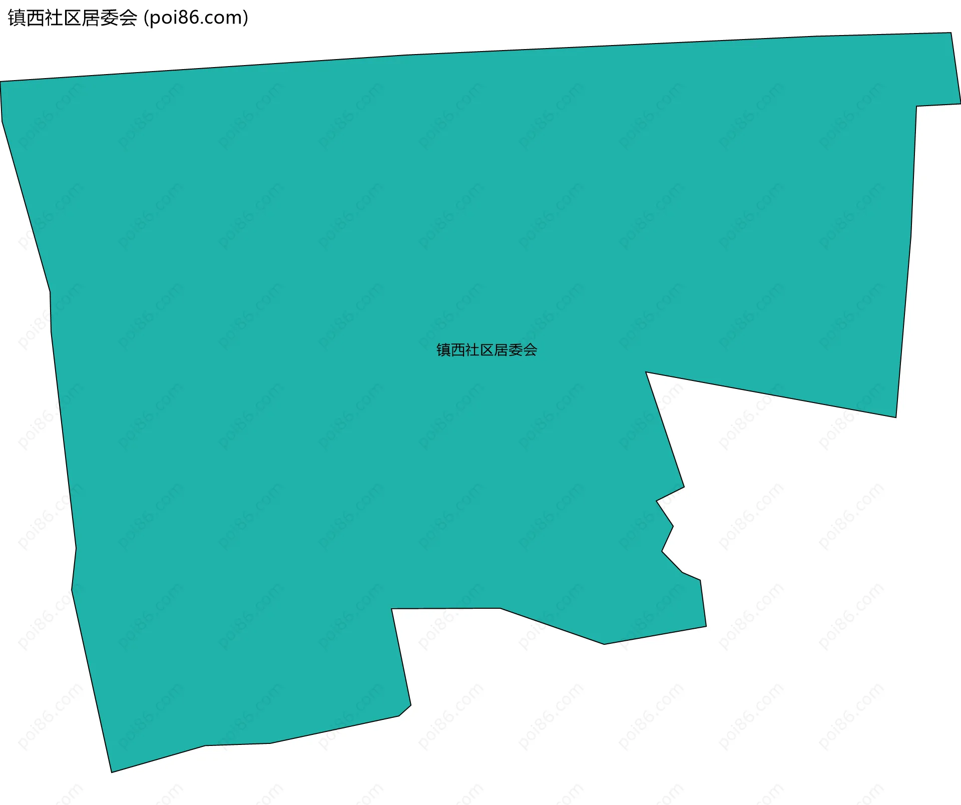 镇西社区居委会边界地图
