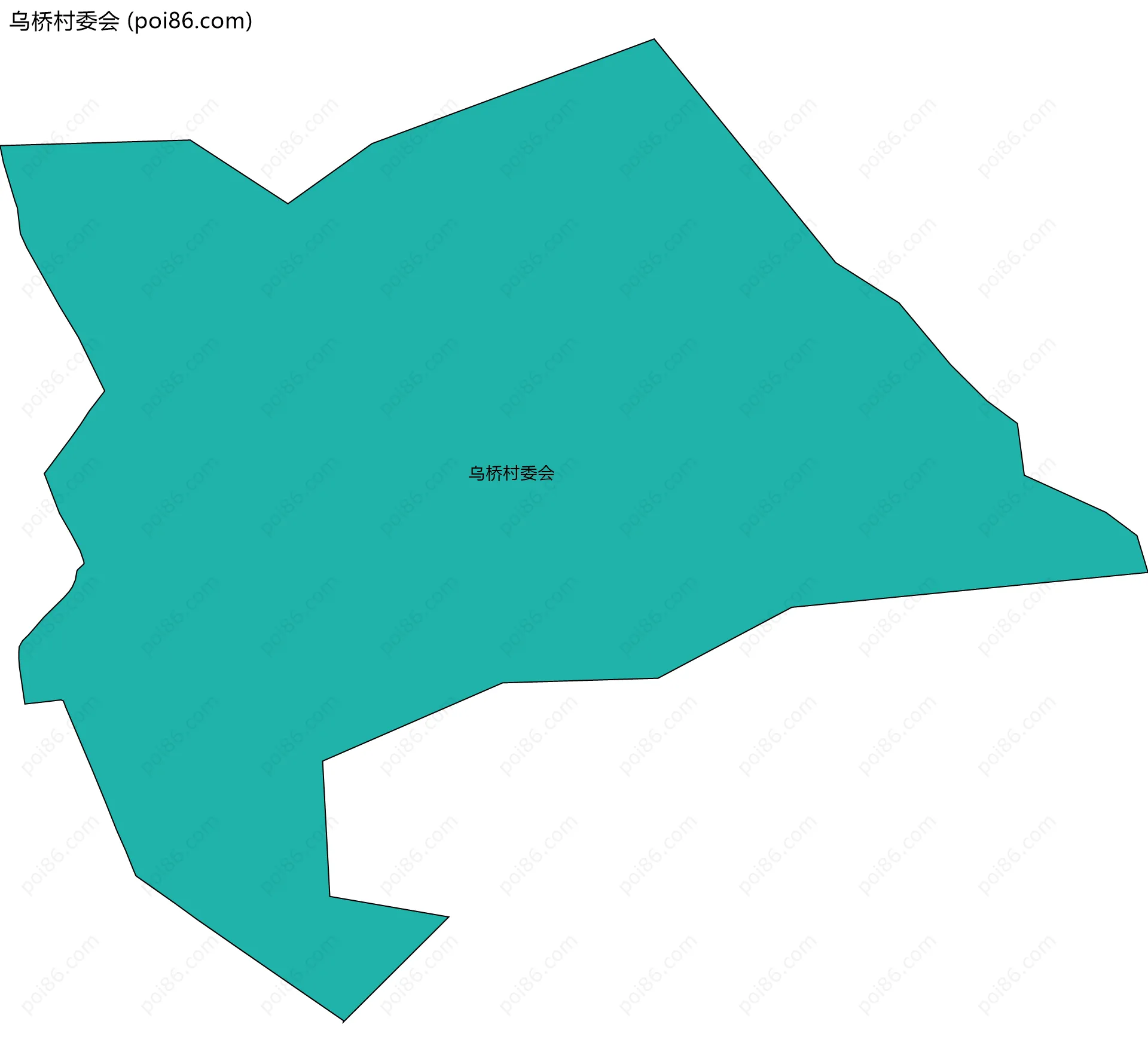 乌桥村委会边界地图
