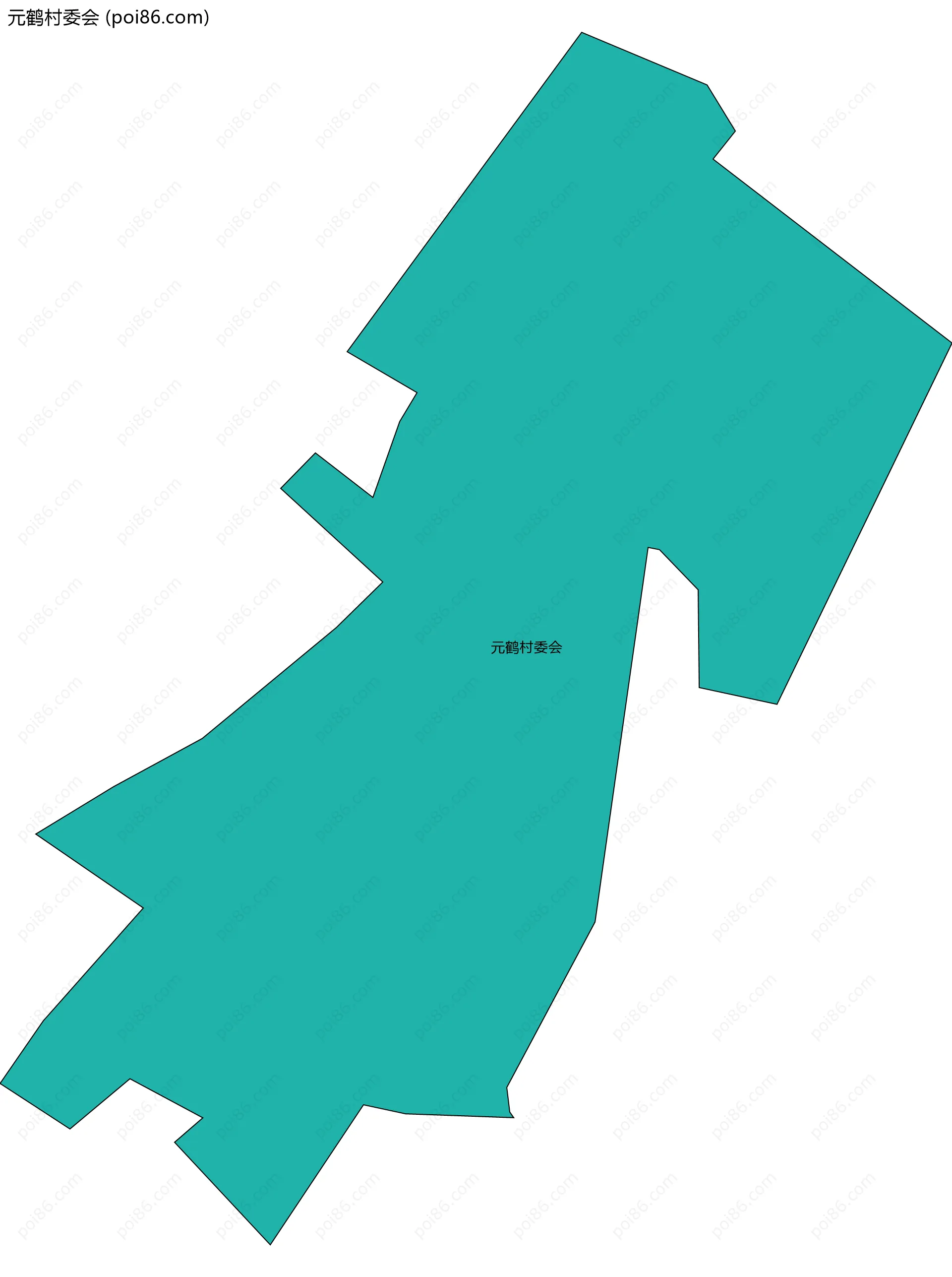 元鹤村委会边界地图