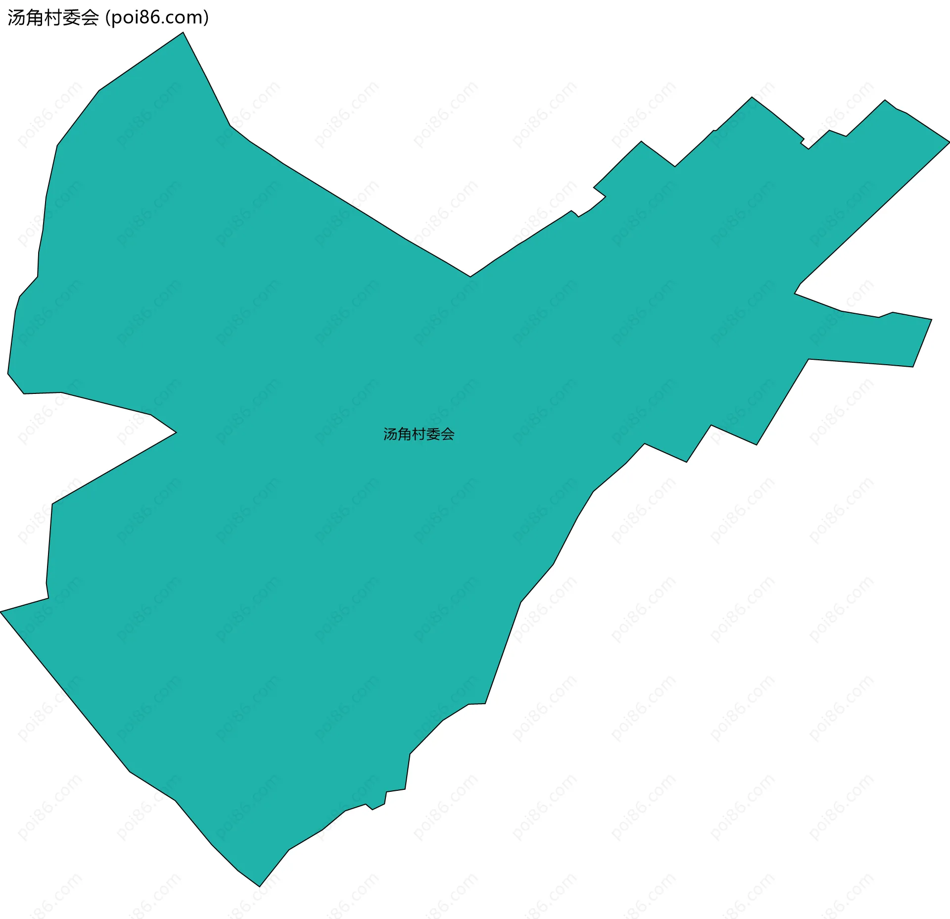 汤角村委会边界地图