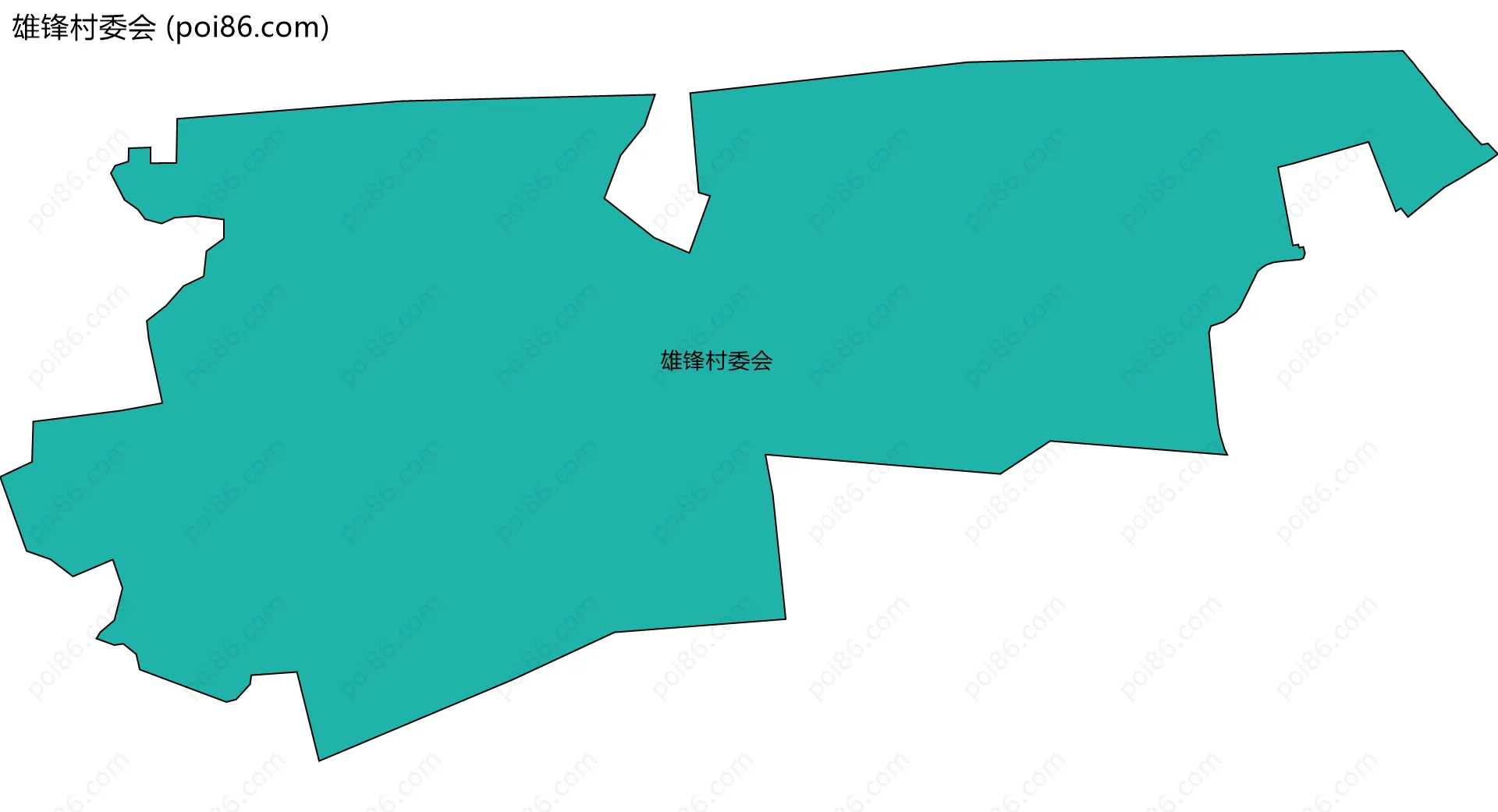 雄锋村委会边界地图