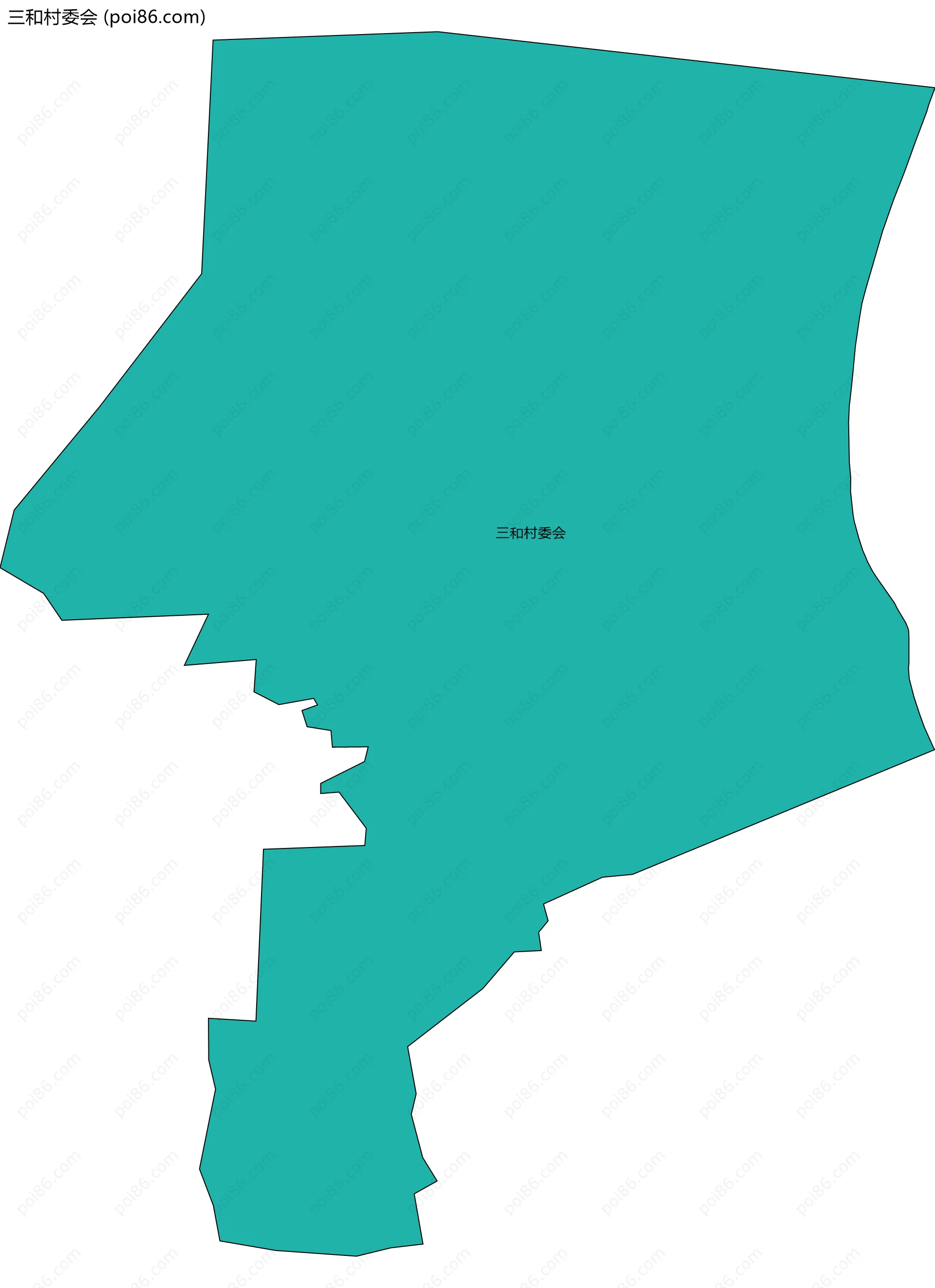 三和村委会边界地图