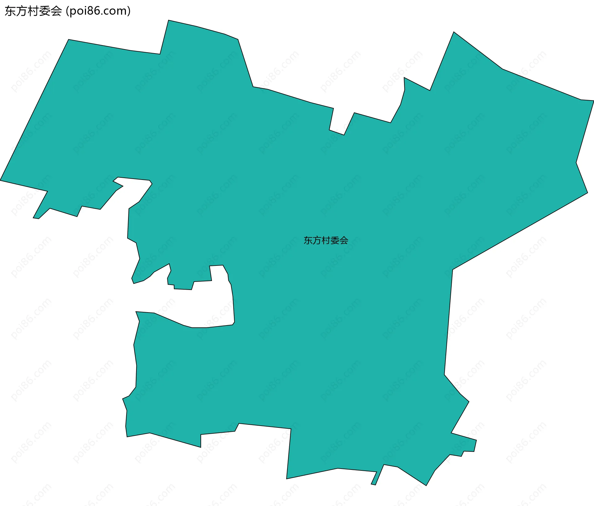 东方村委会边界地图