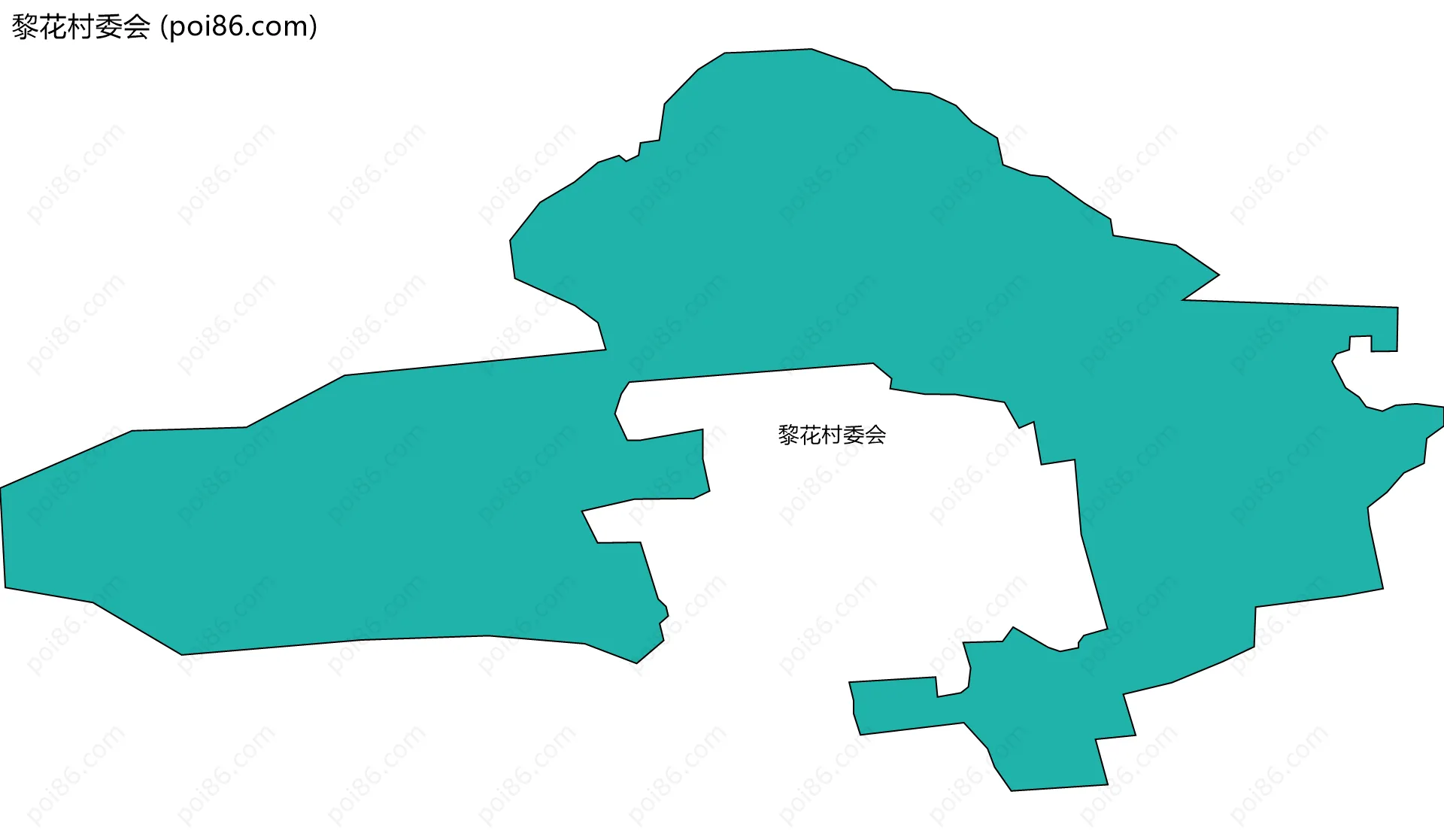 黎花村委会边界地图