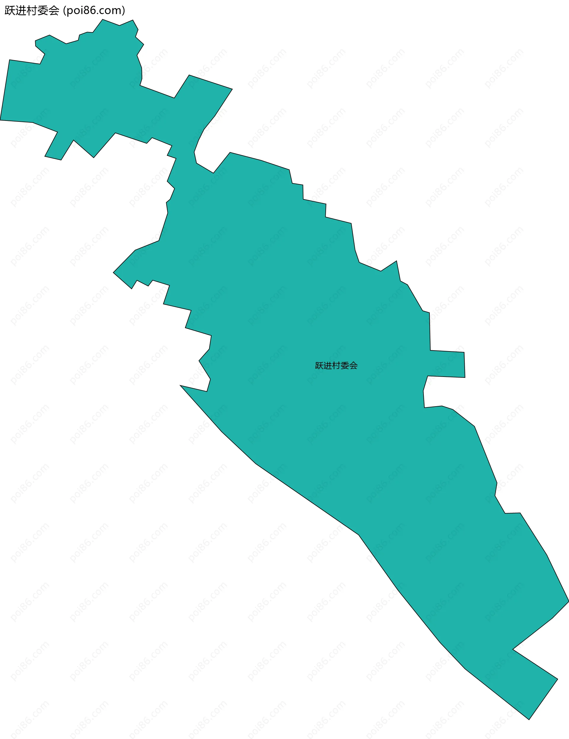 跃进村委会边界地图