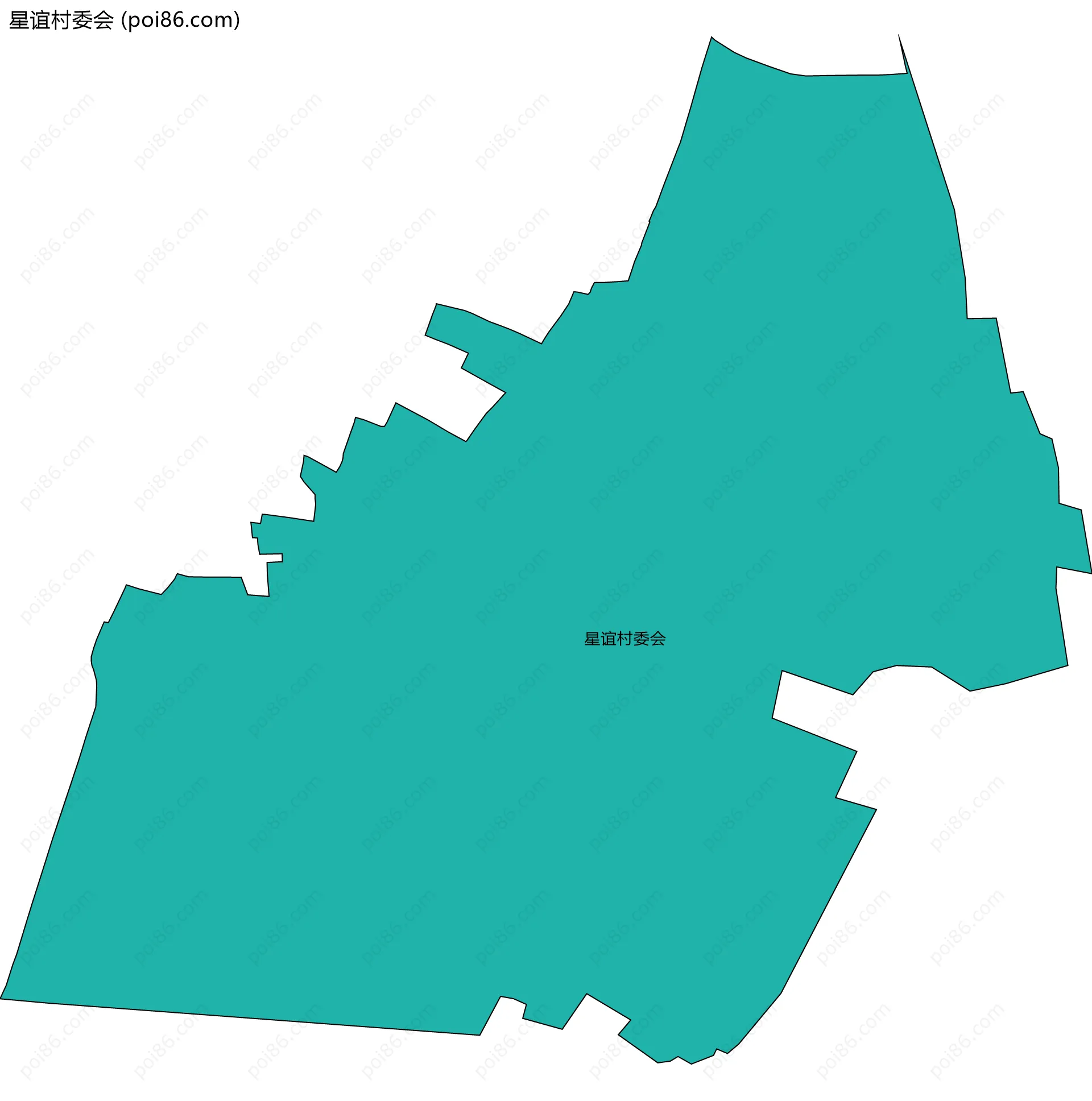 星谊村委会边界地图