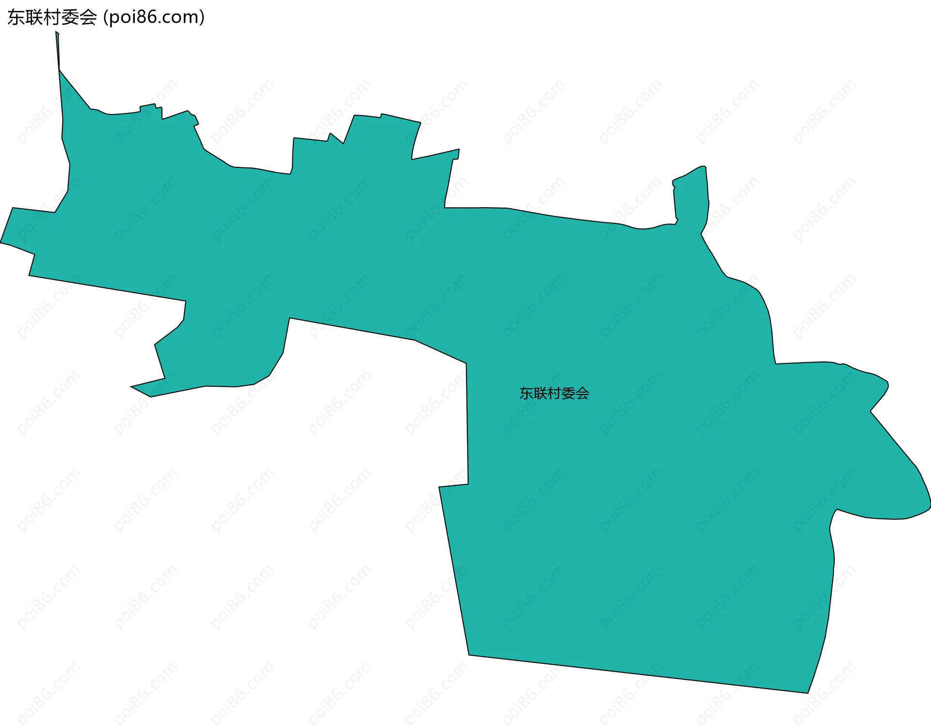 东联村委会边界地图