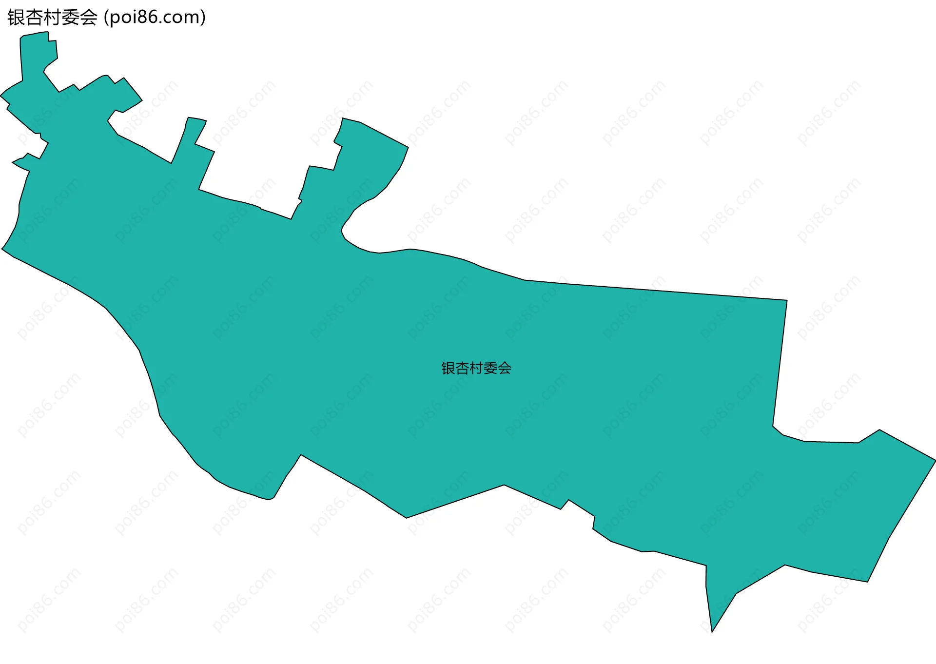 银杏村委会边界地图