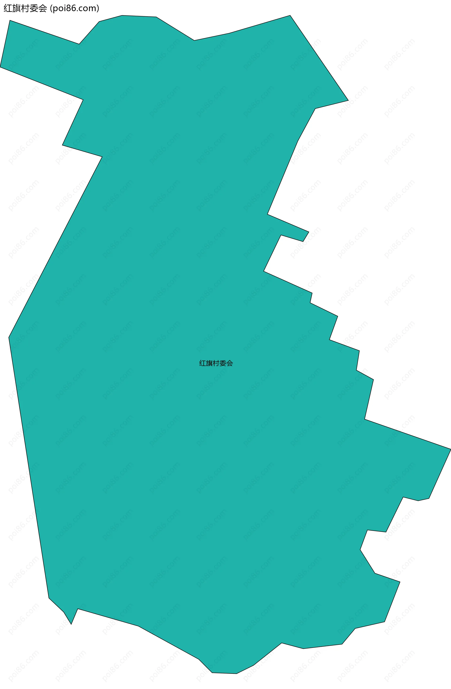 红旗村委会边界地图