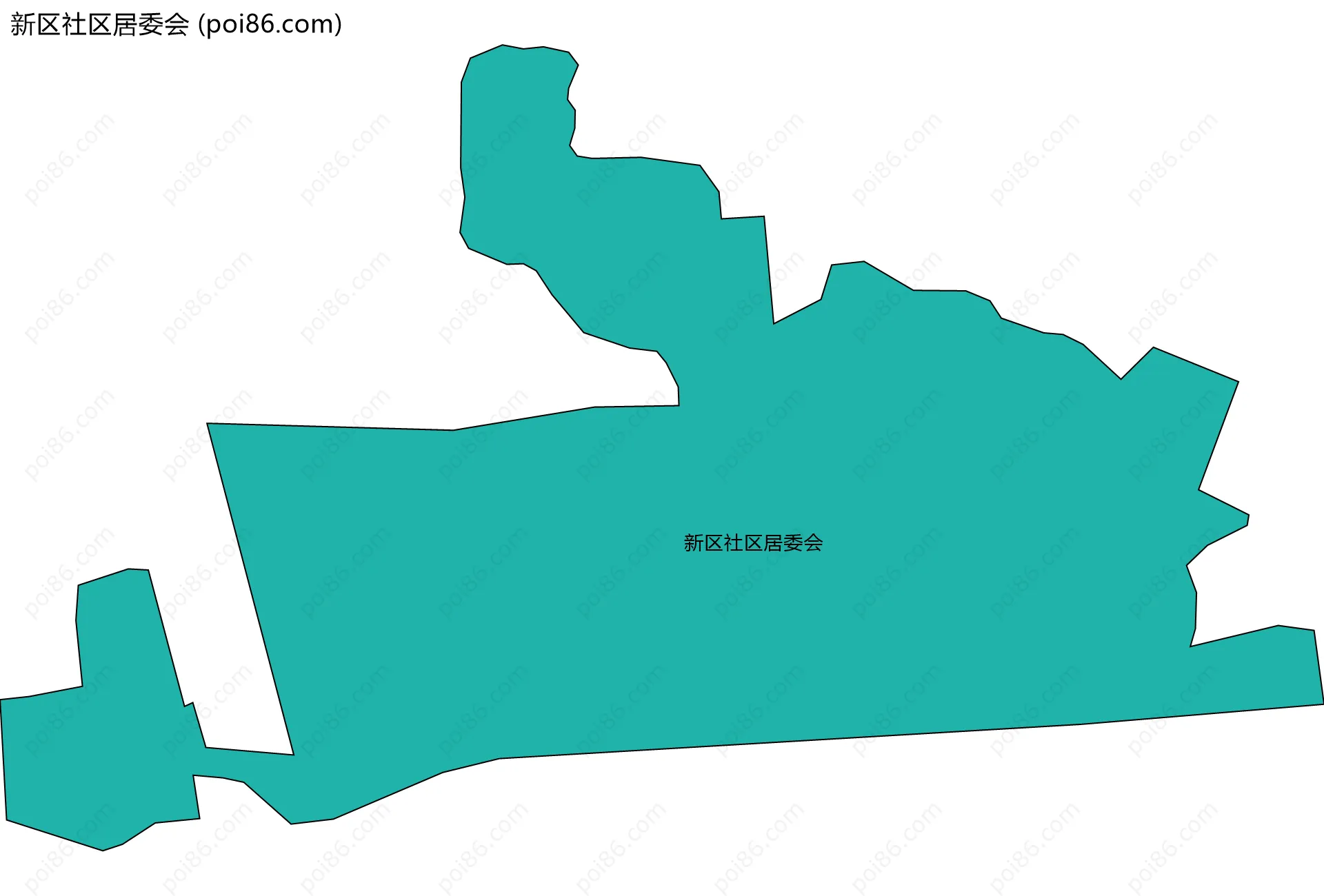 新区社区居委会边界地图