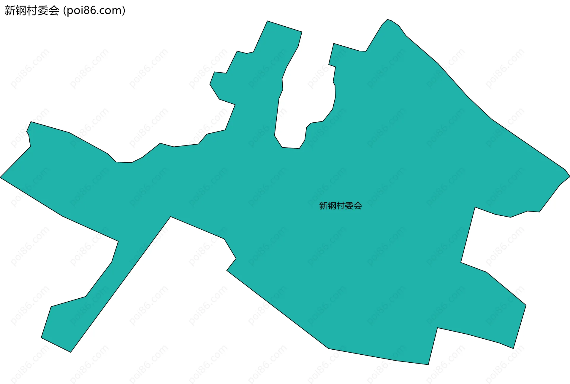 新钢村委会边界地图