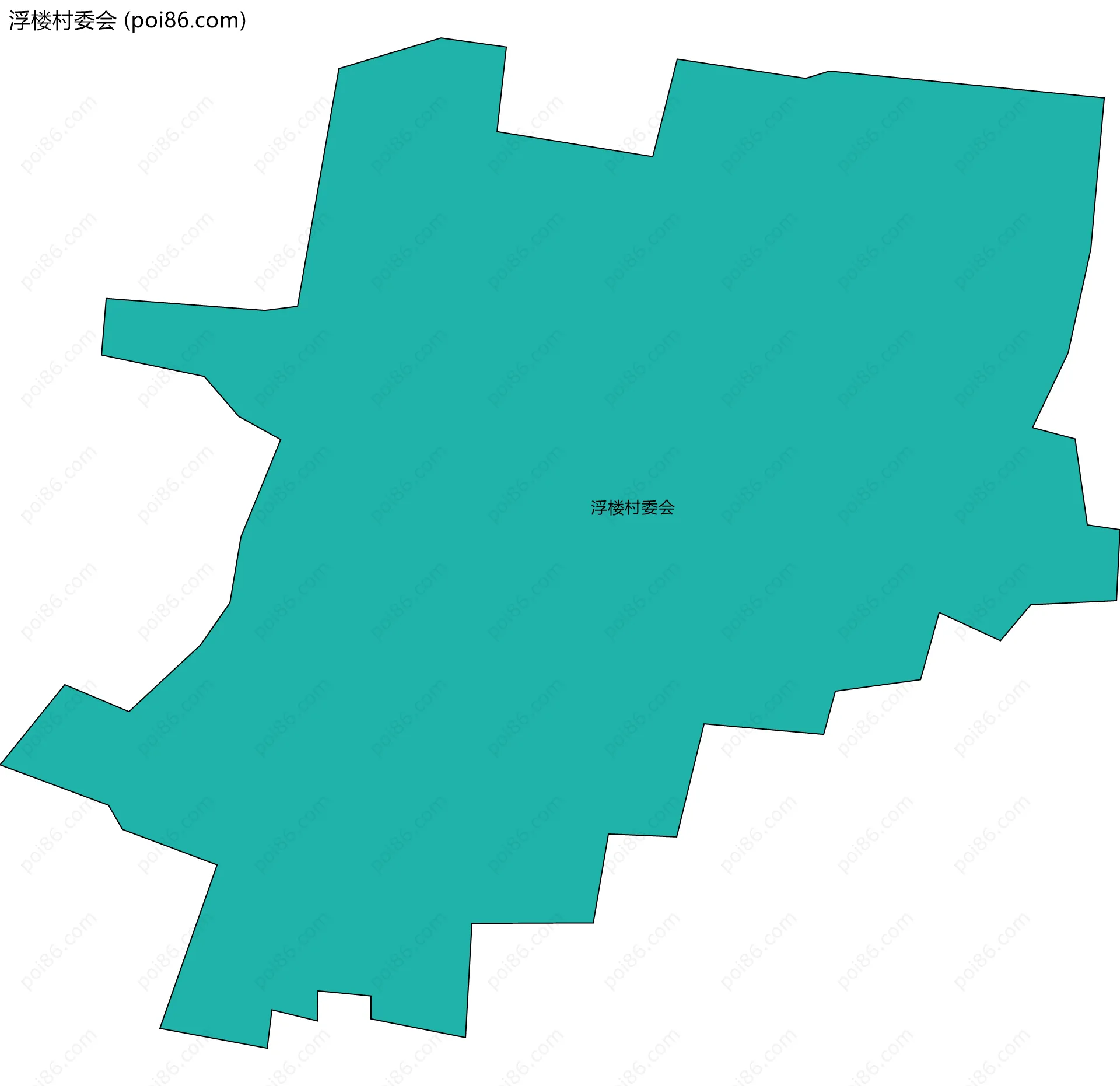 浮楼村委会边界地图