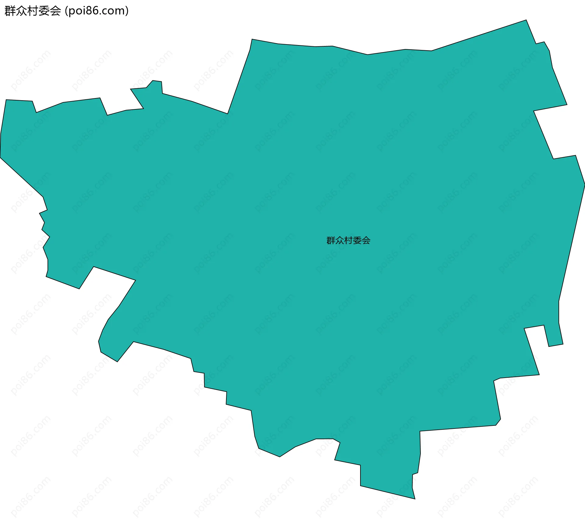 群众村委会边界地图